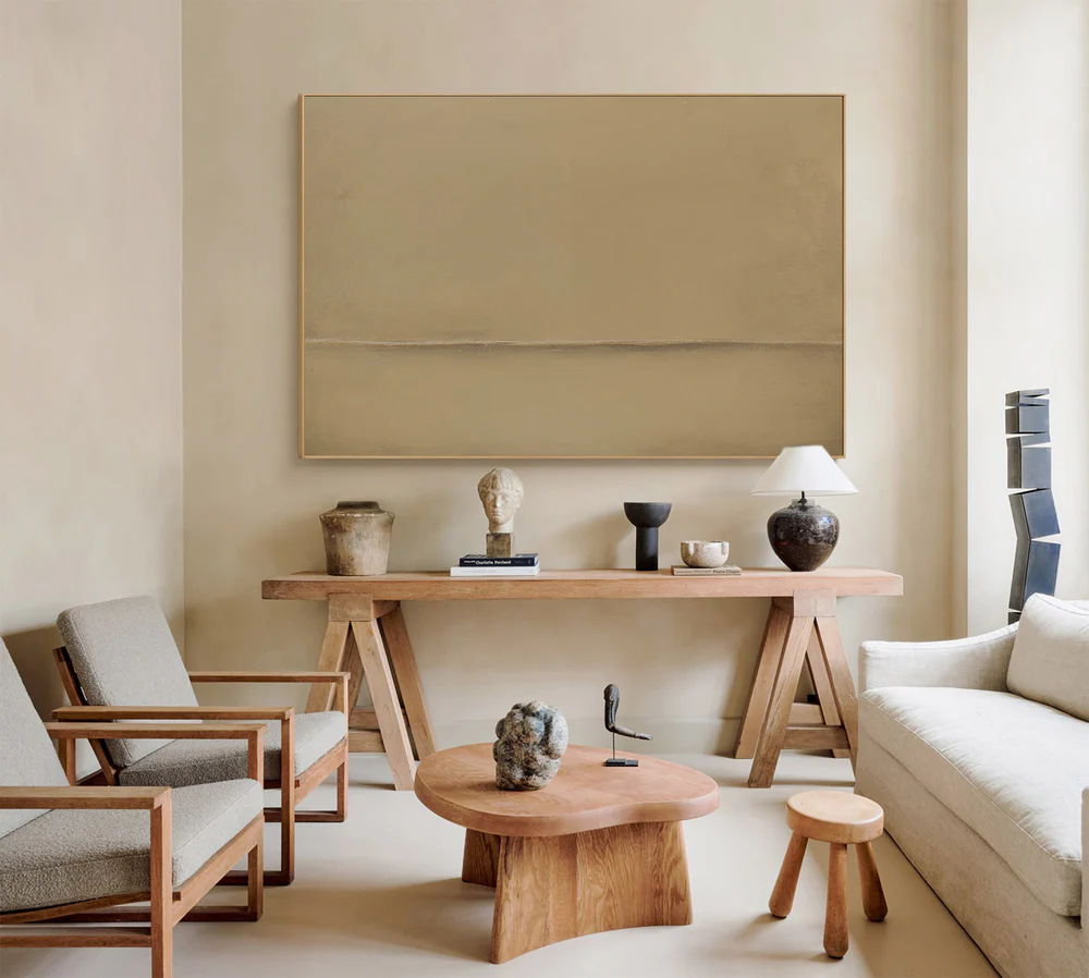 10 tips for how to decorate a living room with minimalist canvas paint