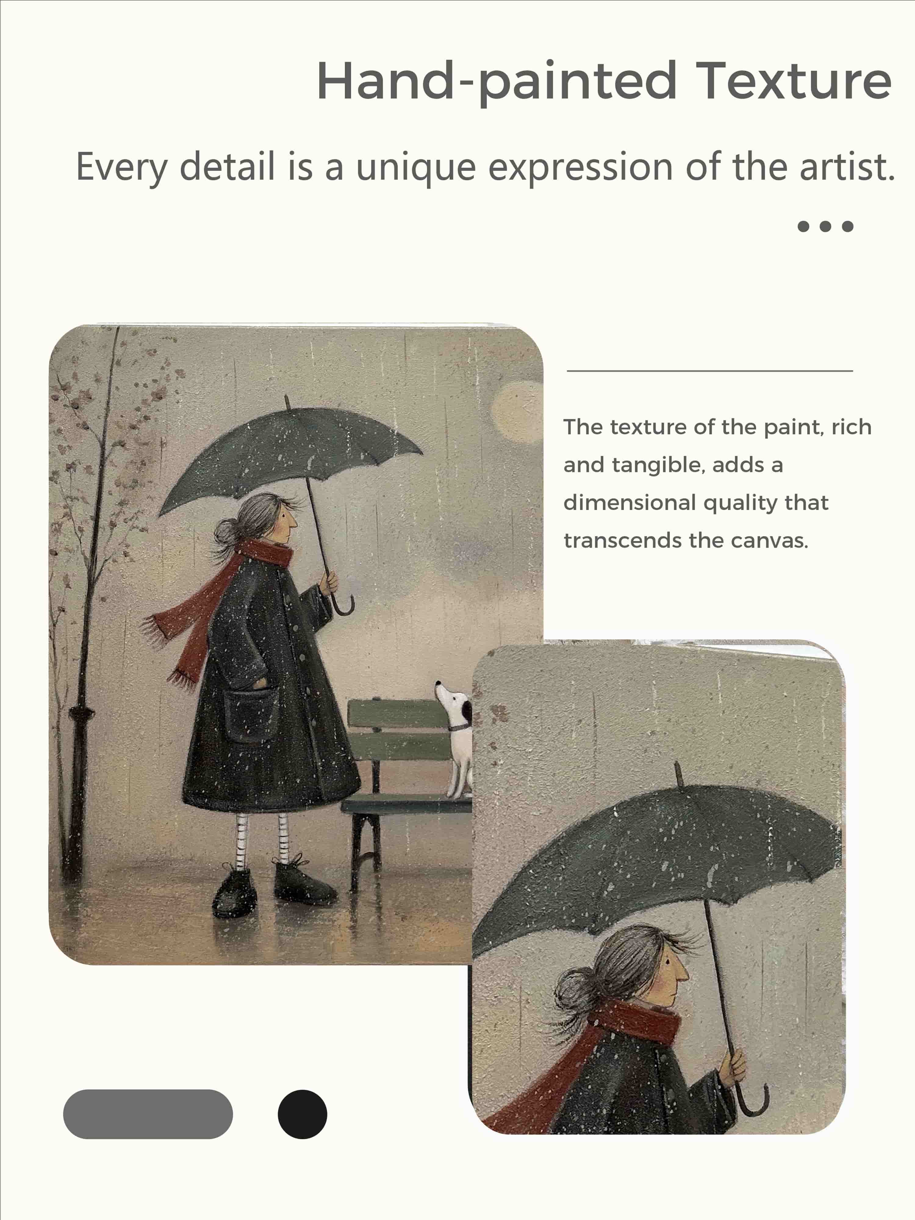 Dog Wall Art Vintage Woman And Dog Oil Painting For Reading Nook Decor
