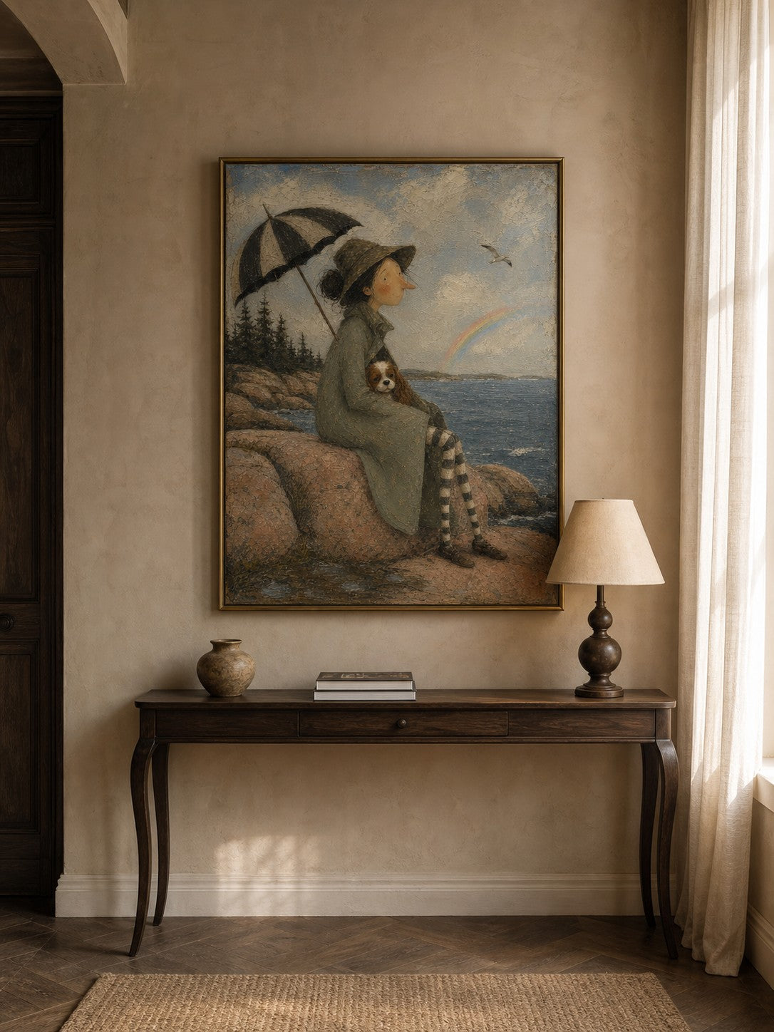 Vintage Acadia National Park Pet Travel Art Vintage Coastal Wall Art