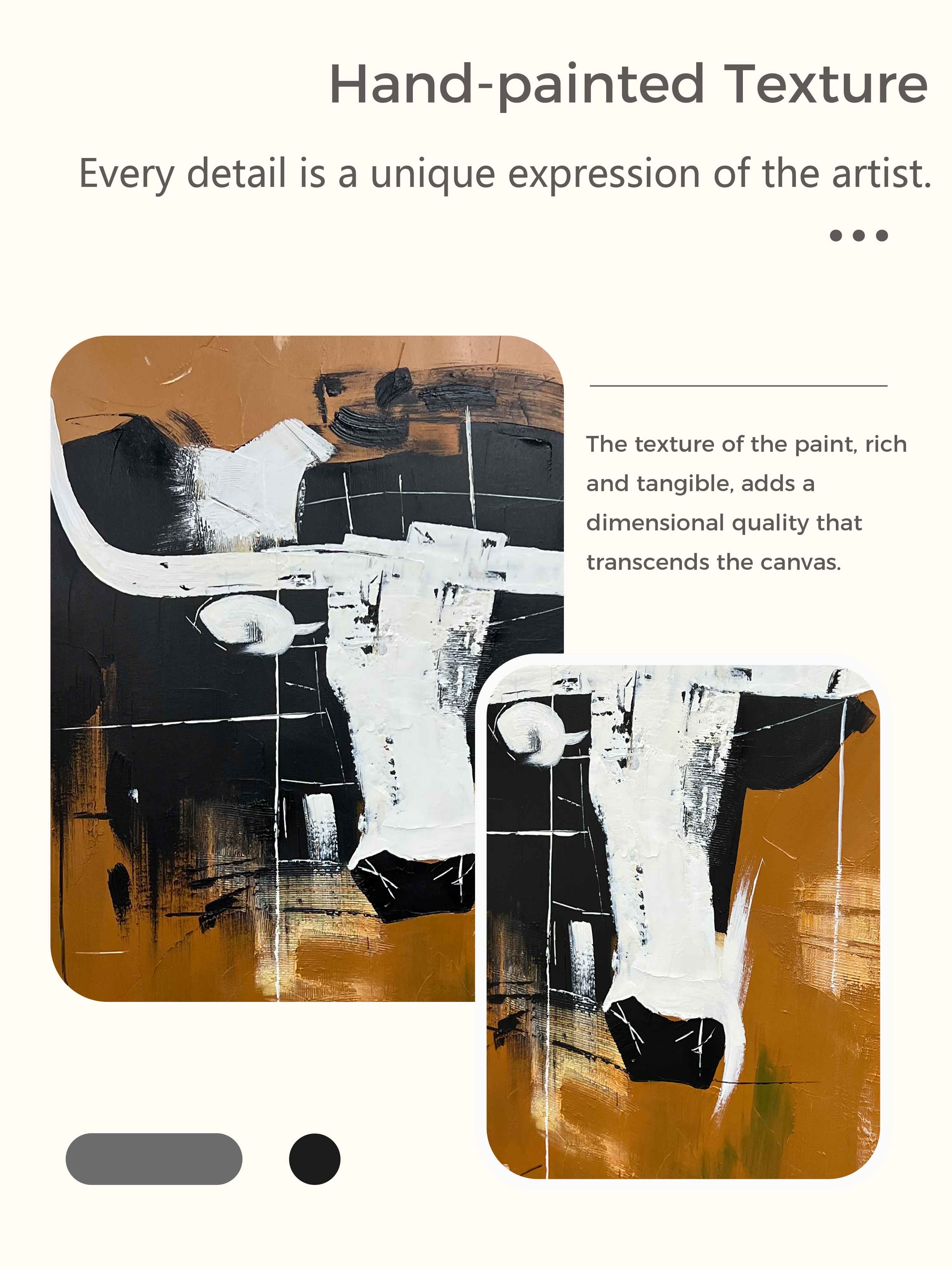 Vintage Abstract Bull Art Retro Minimalist Black And White Canvas Large Abstract Retro Wall Art