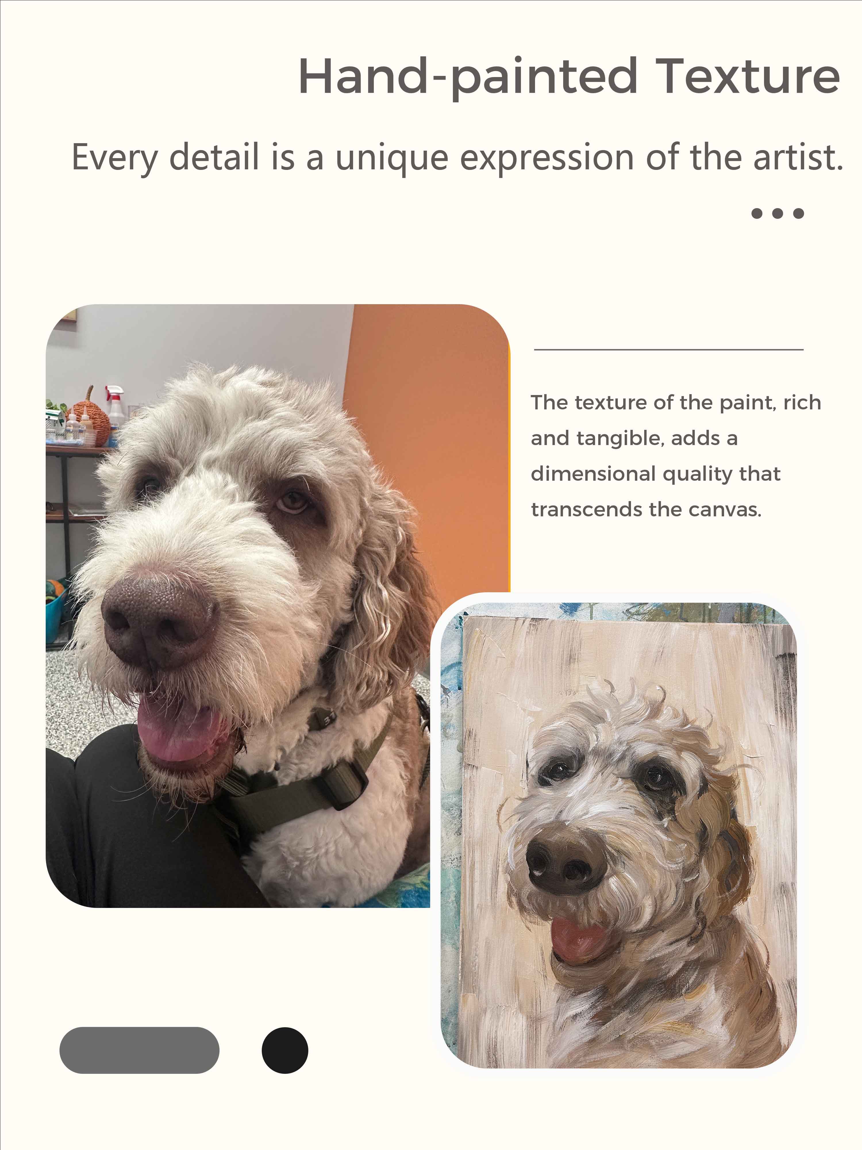 Vintage Minimalist Dog Portrait Painting Neutral Acrylic Oil Painting On Canvas Large Abstract Wall Art Decor