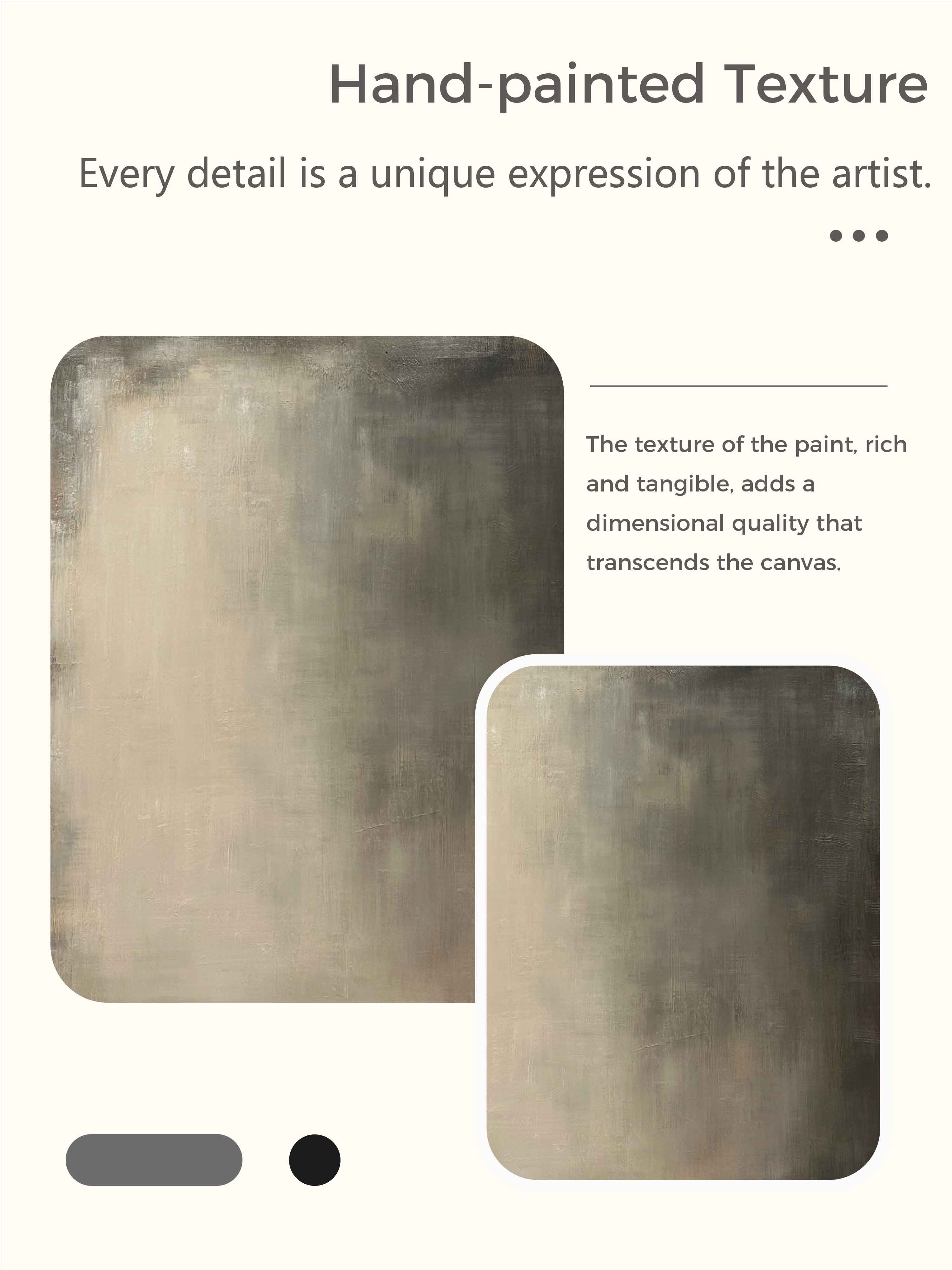 Vintage Brown And Beige Minimalist Abstract Painting Beige Neutral Wall Art Vintage Painting