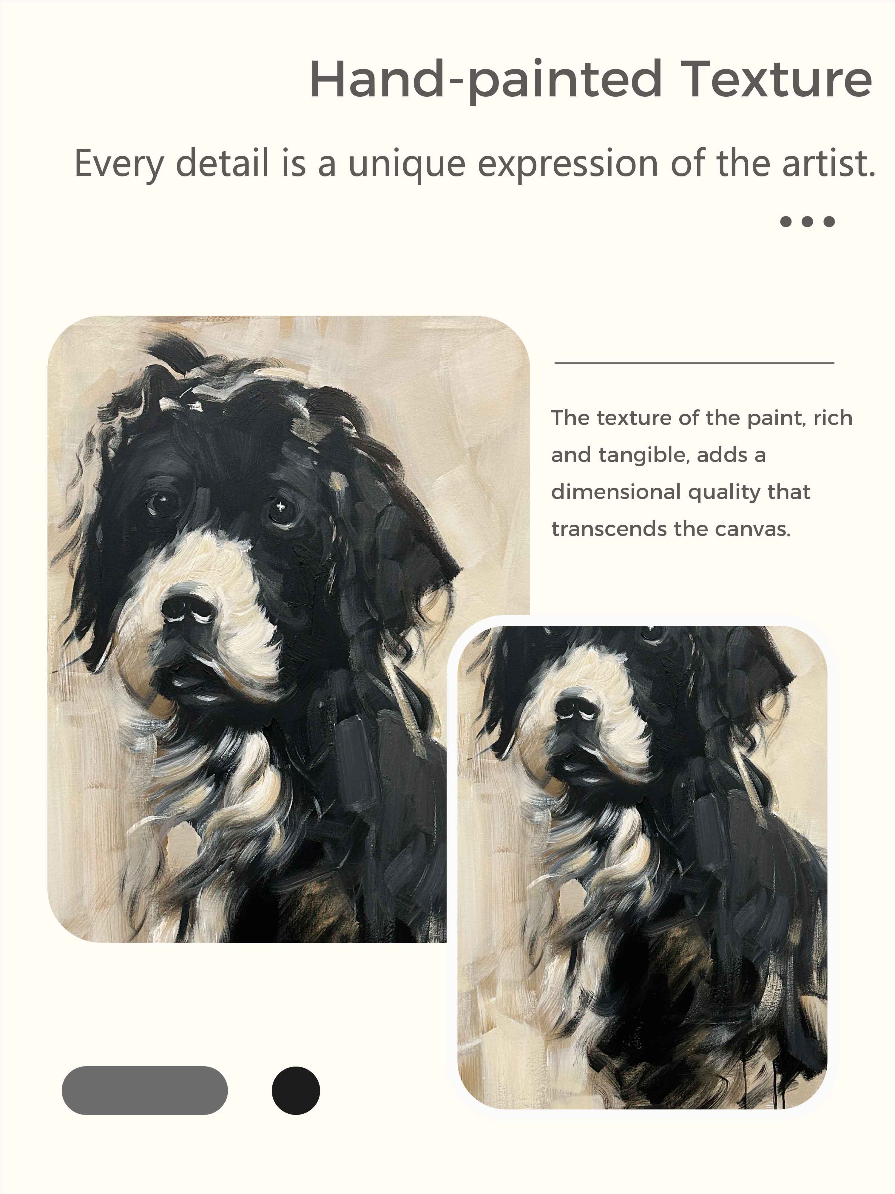 Retro Abstract Dog Painting Minimalist Dog Canvas Art Retro Neutral Abstract Oil Painting Neutral Tones Oil Painting