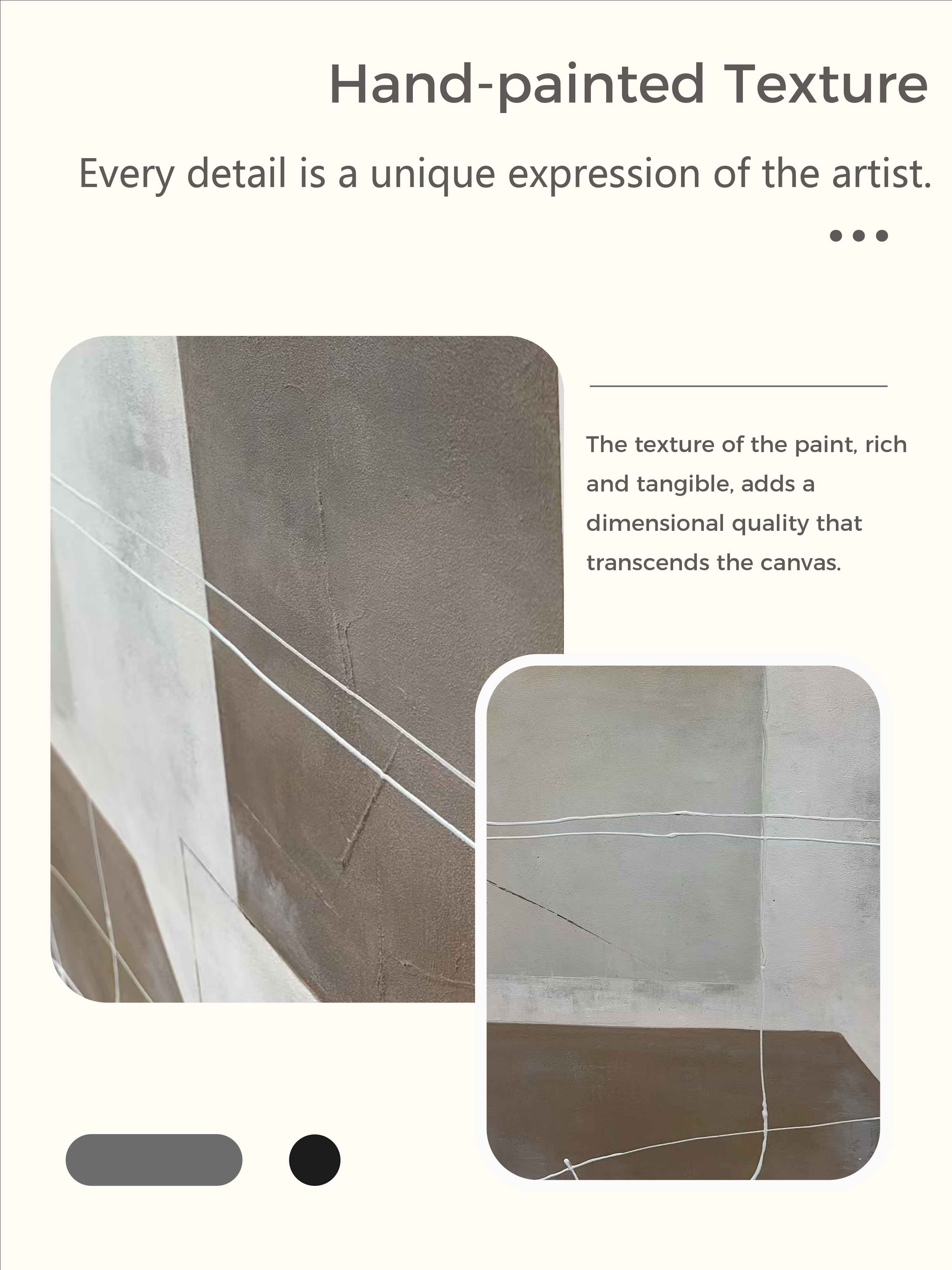 Beige Minimalist Abstract Painting Original Beige Minimalist Wall Art Beige Wall Painting