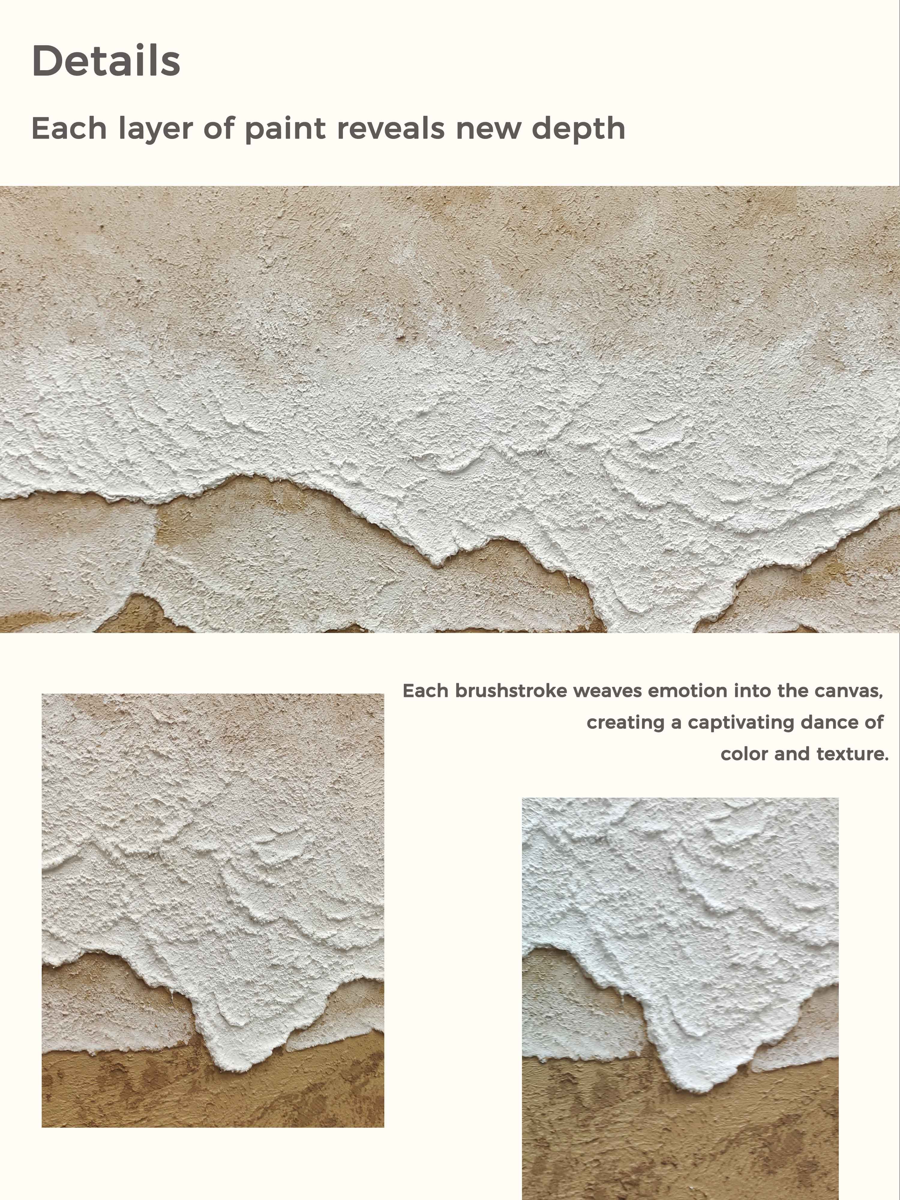 Large Texture Minimalist Landscape Painting Framed Minimalist Living Room Wall Art