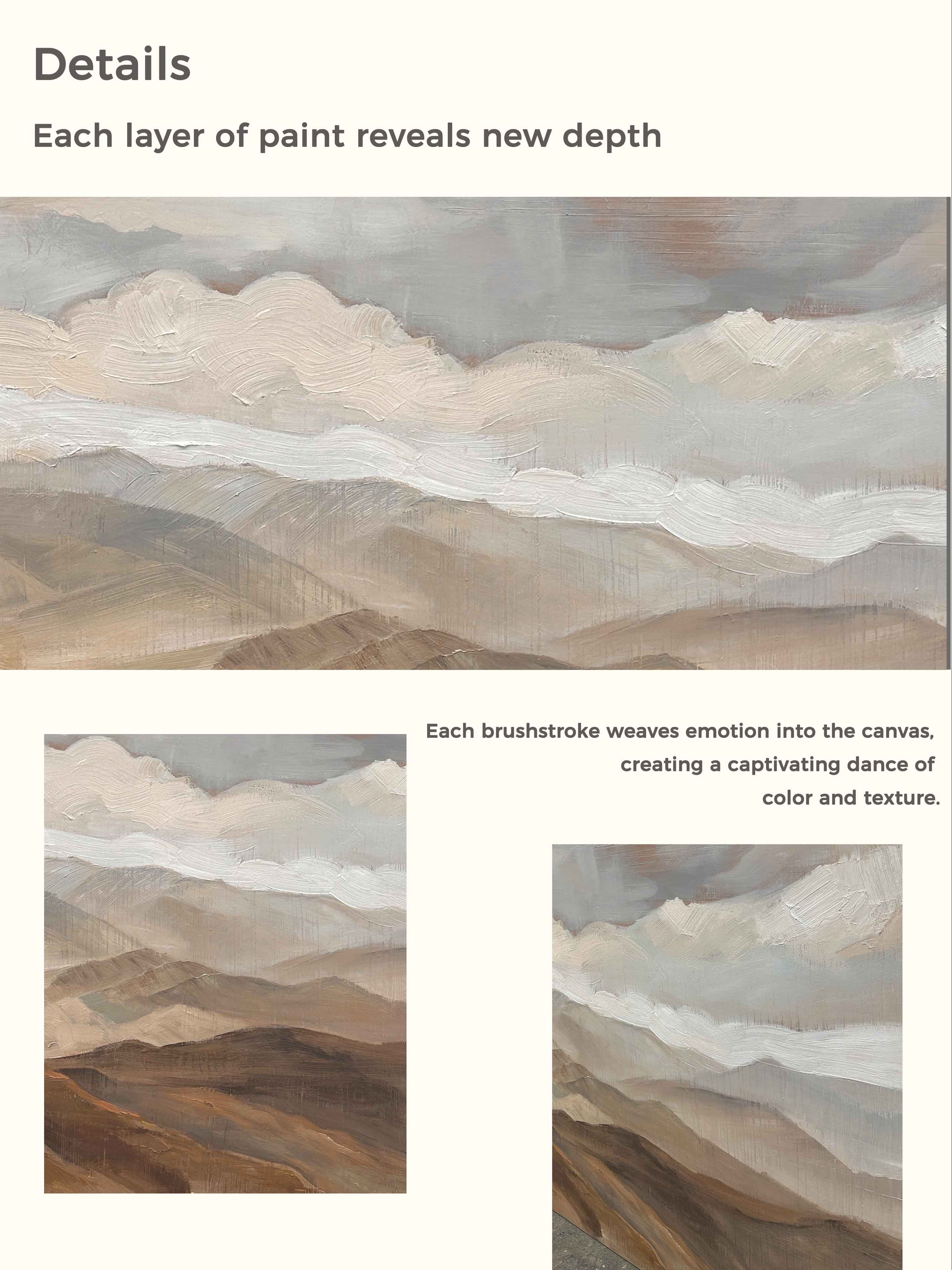 Vintage Landscape Wall Art Moody Mountain Landscape Painting Acrylic Country Landscape Painting