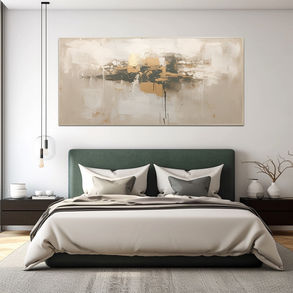 Large Beige Abstract Painting Minimalist Neutral Wall Art Modern Abstract Art Painting