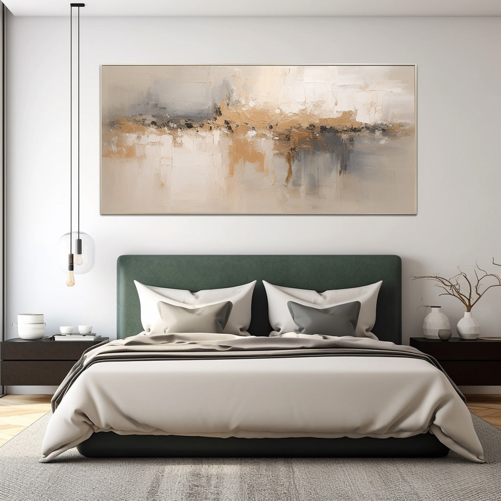 Minimalist Beige Abstract Wall Art Modern Beige Texture Painting Nordic Minimalist Painting