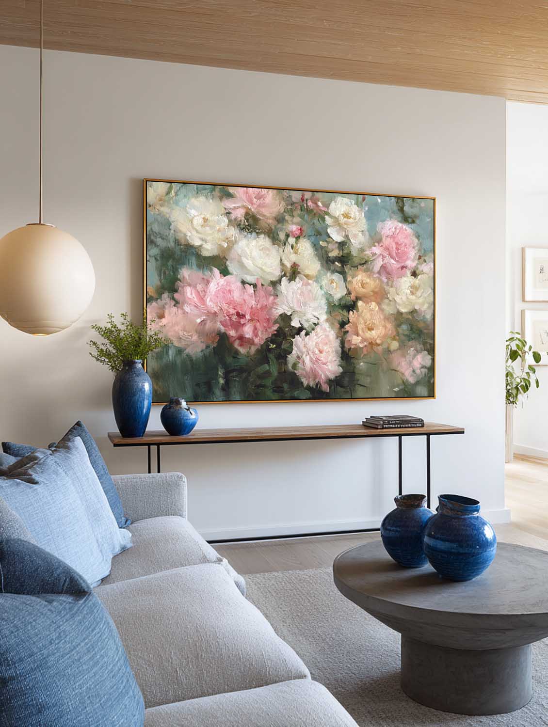 Original Abstract Peony Flower Oil Painting Minimalist Abstract Floral Oil Painting On Canvas Large White And Pink Peony Wall Art