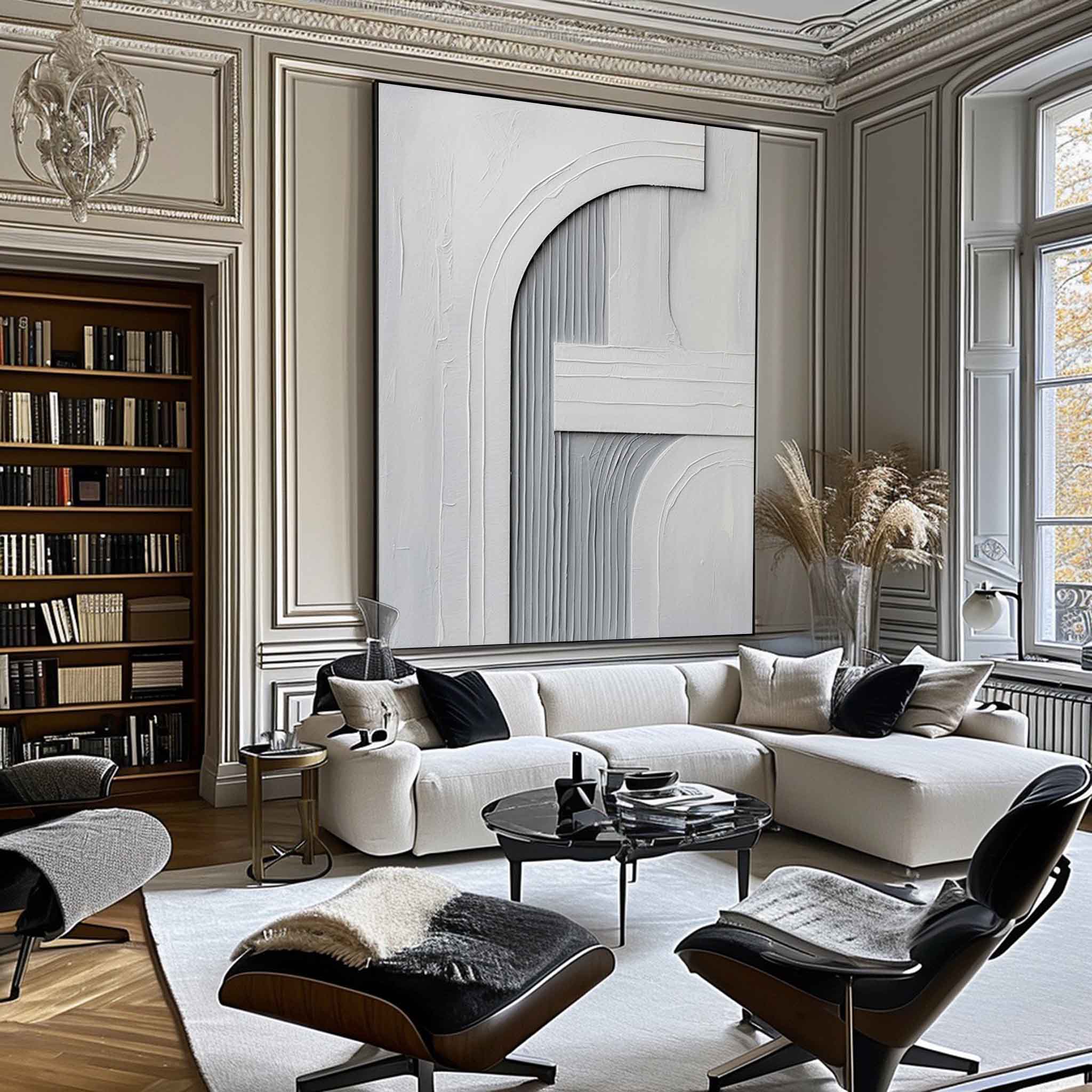 Minimalist White Texture Painting Large White Abstract Painting Large White Minimalist Wall Art