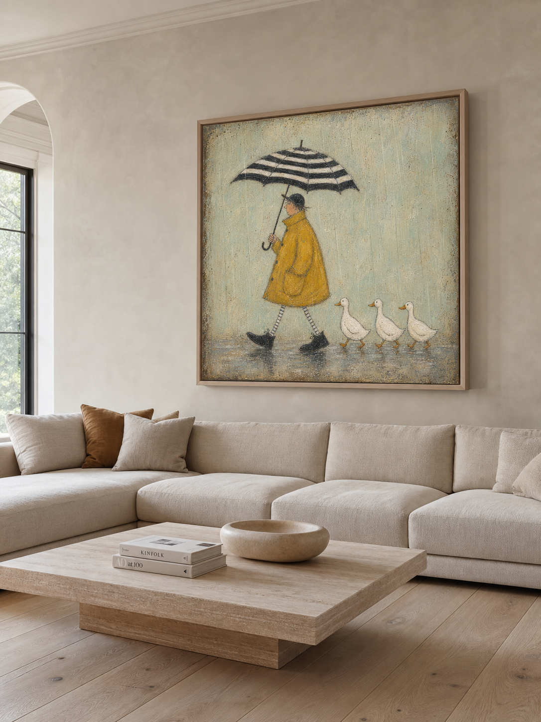 Original Retro Gentleman Hand Painted Artwork Heavy Impasto Canvas Wall Decor