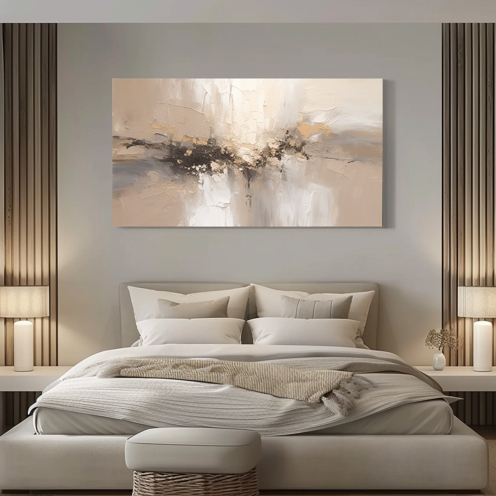 Minimalist Beige Texture Painting Minimalist Nature Wall Art Large Beige Wall Art