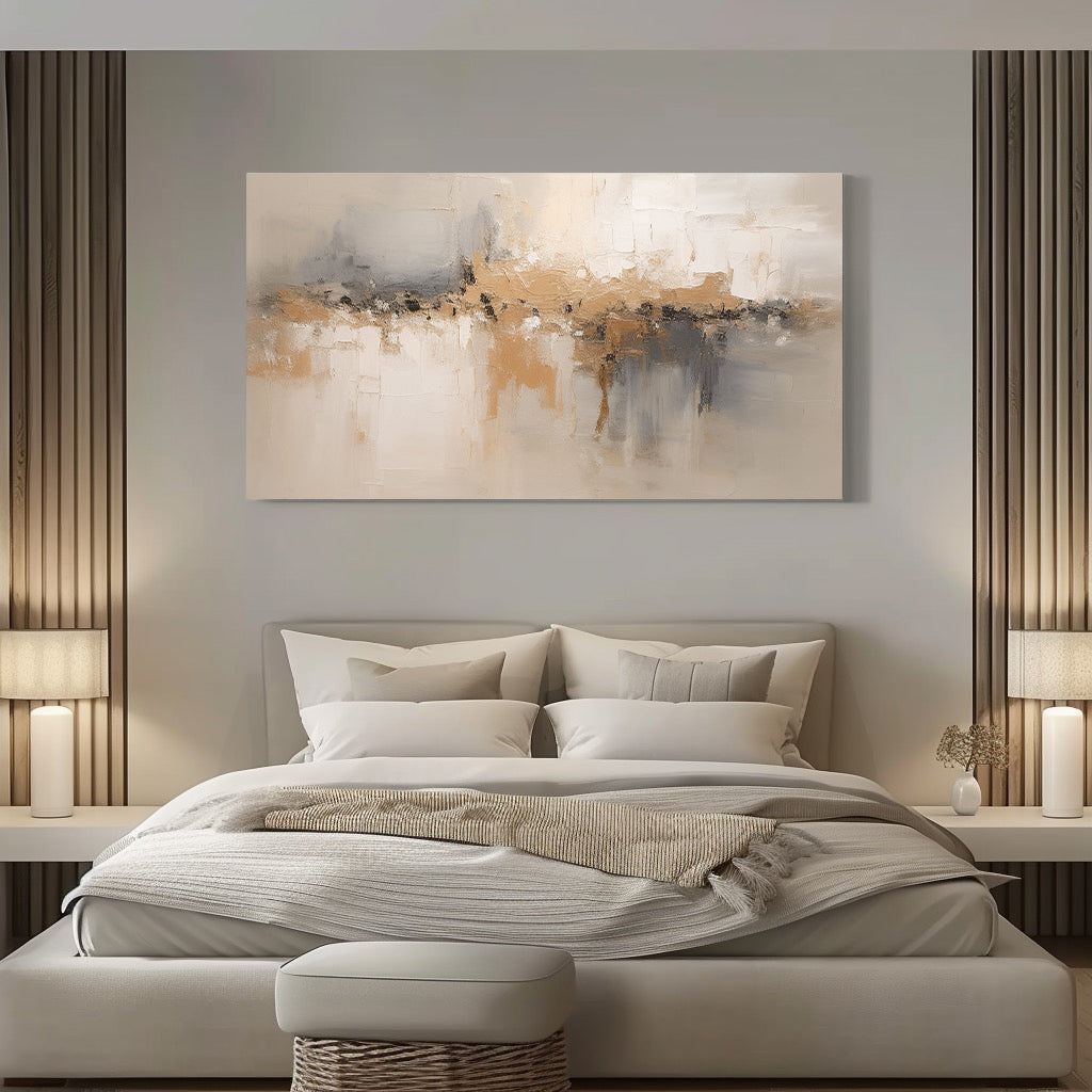 Minimalist Beige Abstract Wall Art Modern Beige Texture Painting Nordic Minimalist Painting