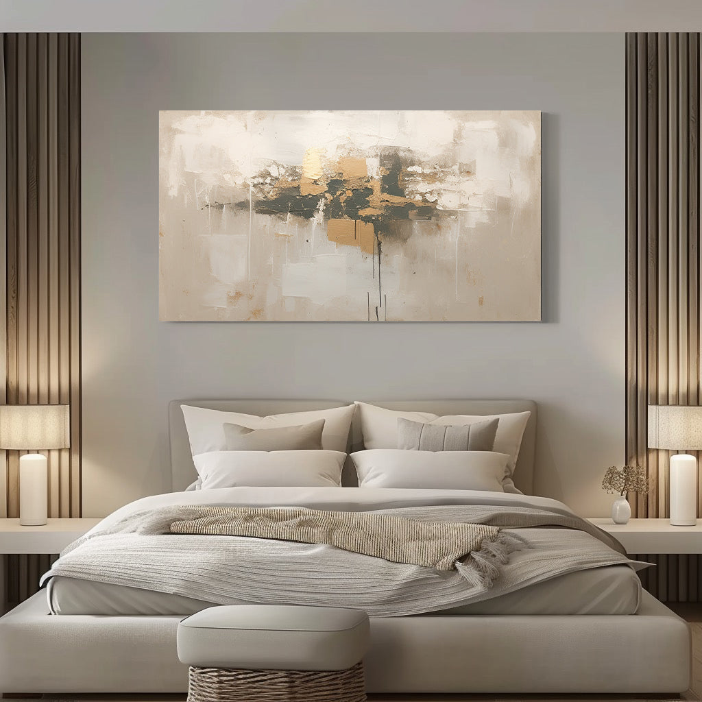 Large Beige Abstract Painting Minimalist Neutral Wall Art Modern Abstract Art Painting