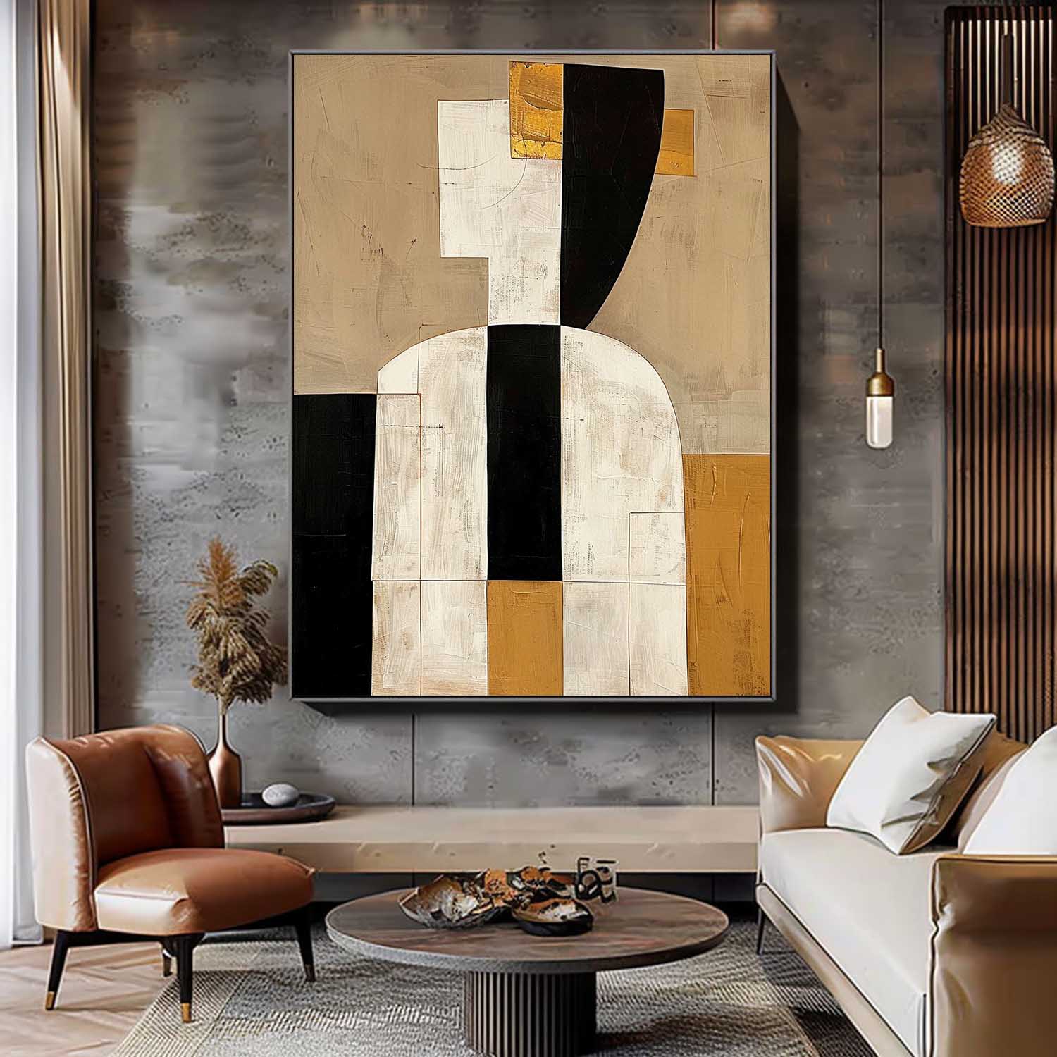 Large Faceless Portrait Painting Woman Face Canvas Art Woman Face Texture Wall Art
