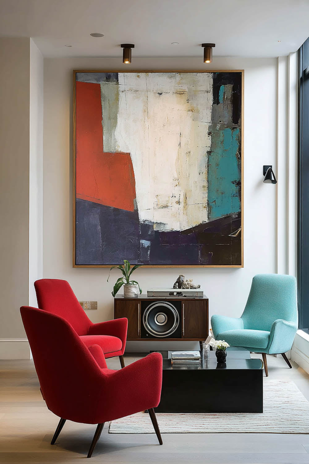Original Neutral Abstract Canvas Painting Large Wabi Sabi Abstract Oil Painting White And Red Contemporary Wall Decor