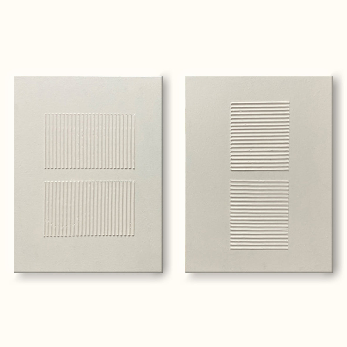 Textured Painting Modern Wall Decor Contemporary Art Set Of 2 Beige ...