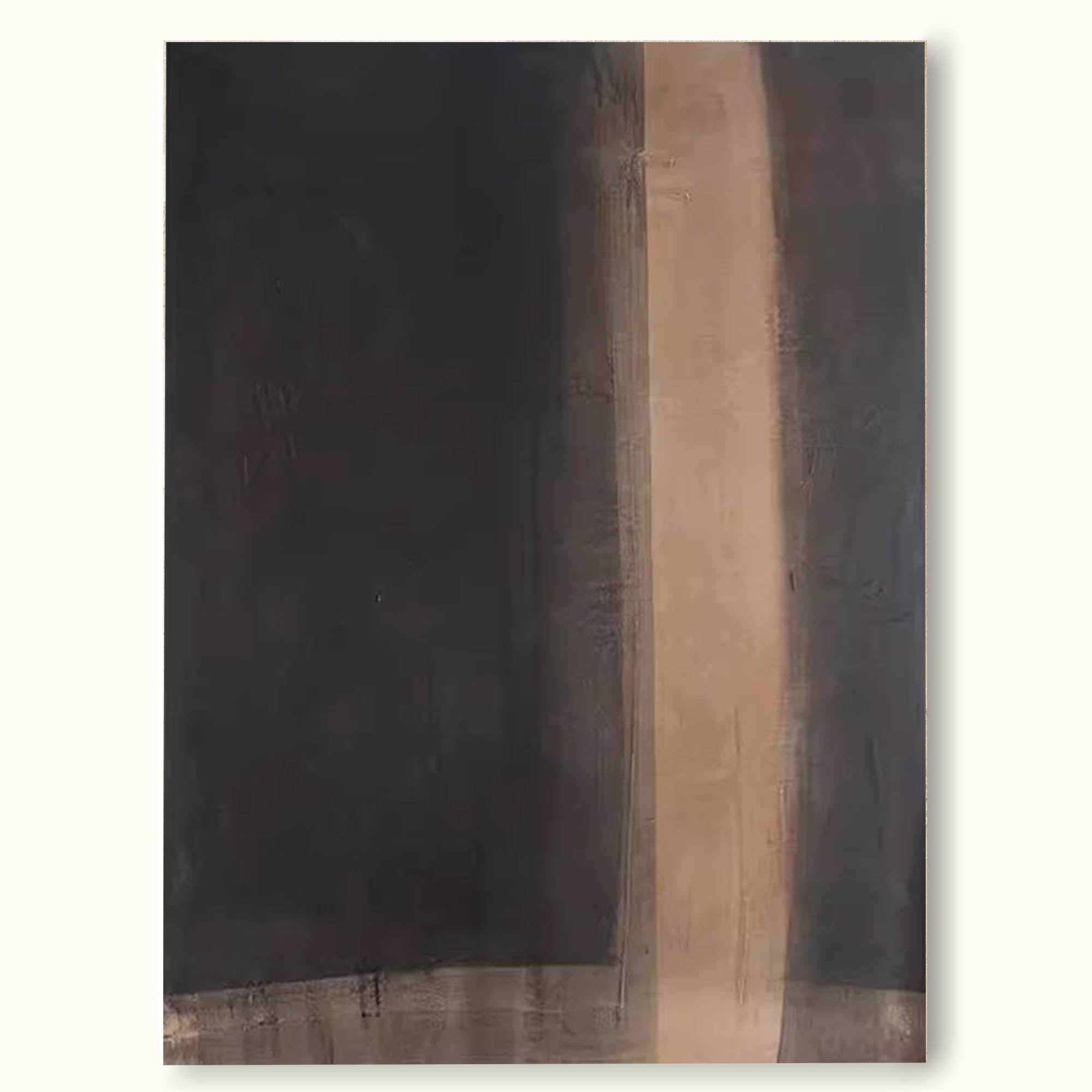 Large Black And Brown Wall Art Brown Oil Painting Black Minimalist Wall Decor Brown Wabi Sabi Wall Art
