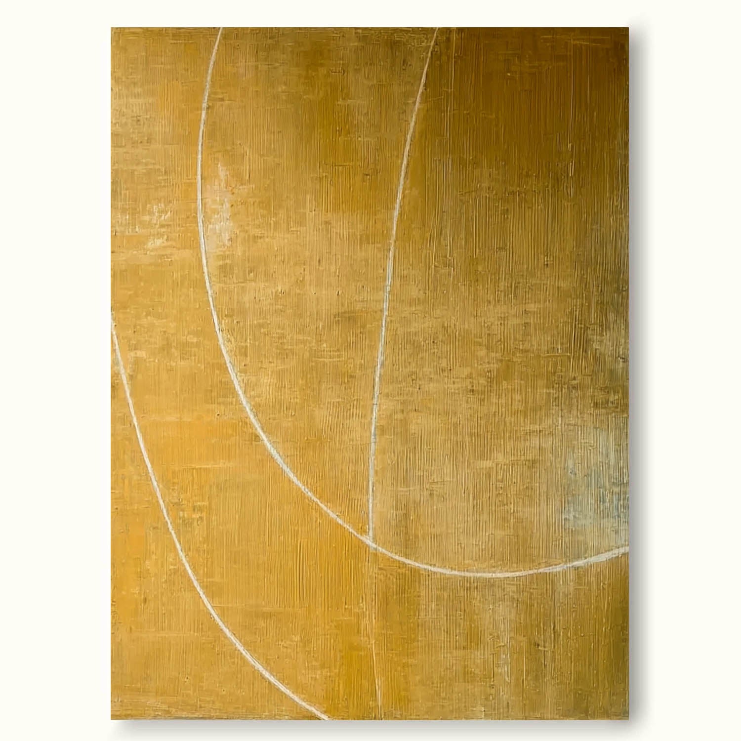 Modern Yellow Abstract Line Painting Large Yellow Abstract Line Wall Art Handmade Yellow Abstract Art On Canvas