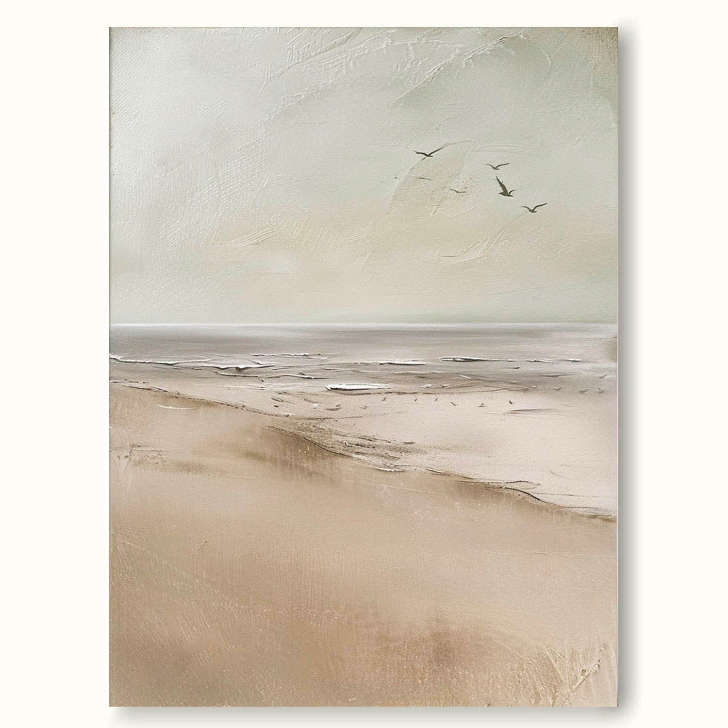 Vintage Coastal Beach Wall Art Coastal Seascape Painting Vintage Summer Beach Wall Art