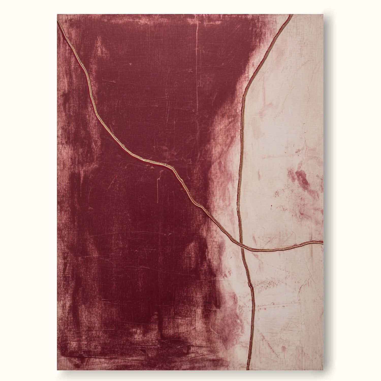 Large Red Abstract Painting original Red Abstract Wall Art Burgundy Abstract Painting for Wall Decor