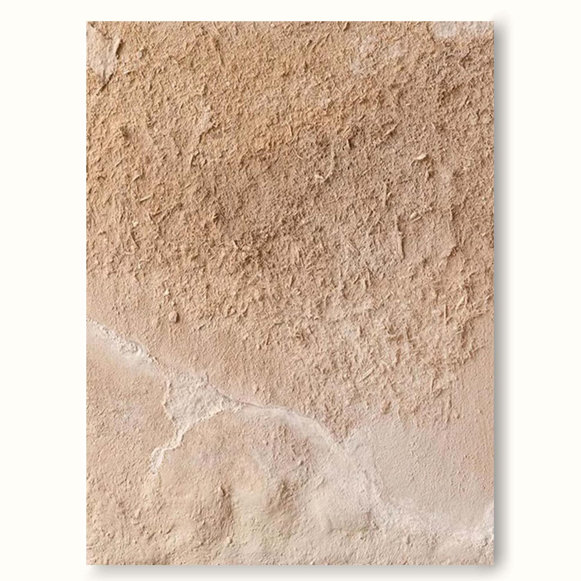 Large Textured Minimalist Abstract Canvas Painting Beige Minimalist Wall Art For Living Room