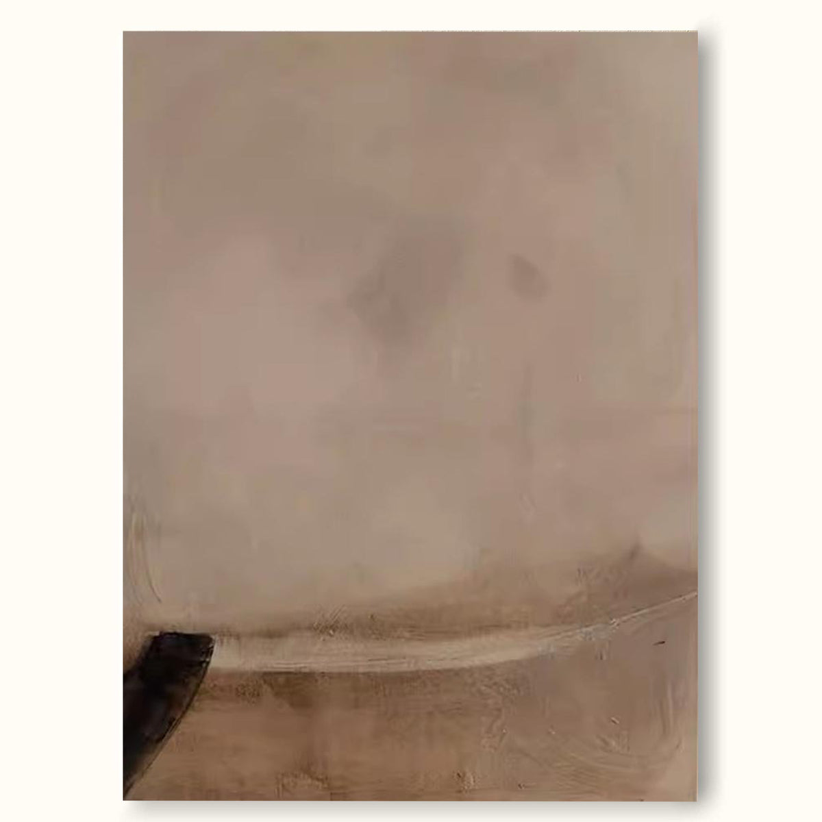 Minimalist Beige Abstract Canvas Wall Art Beige And Brown Abstract ...