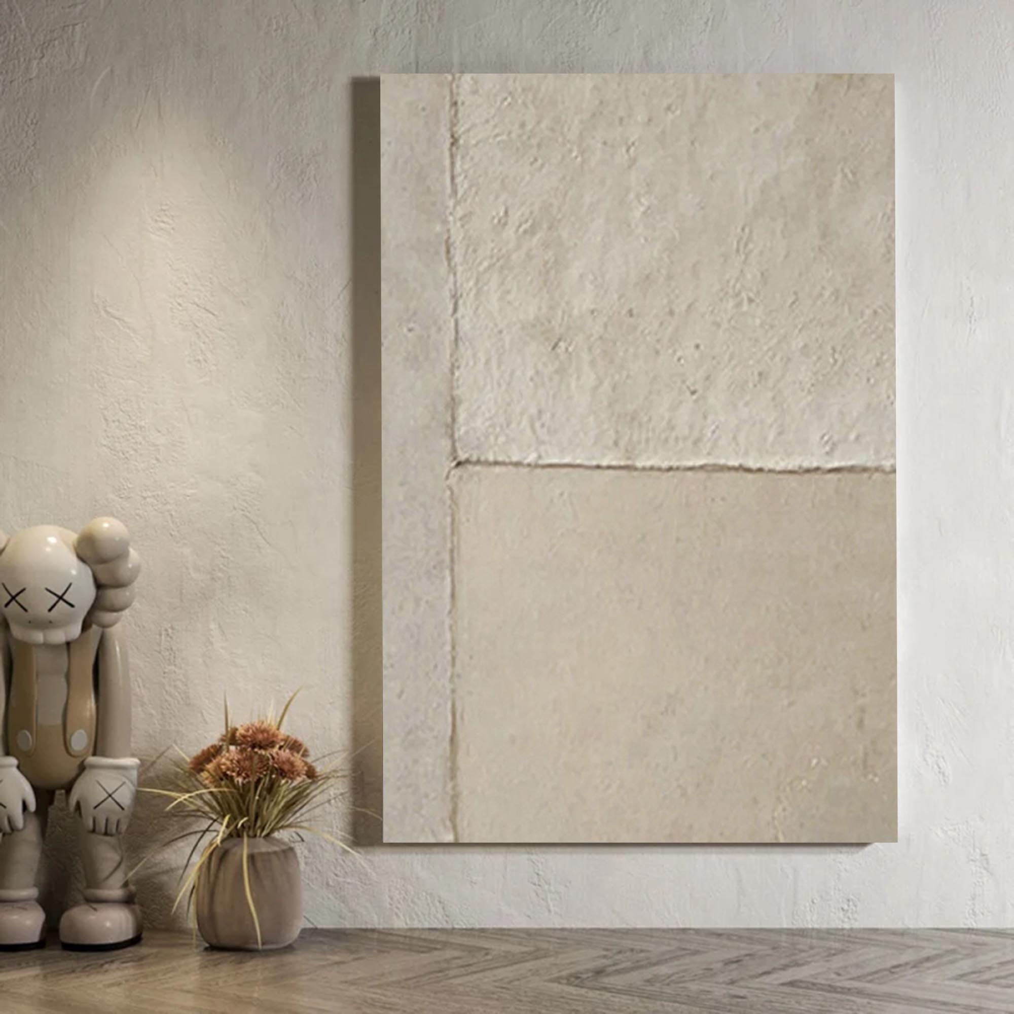 Beige Waibi Sabi Wall Art Brown Textured Painting On Canvas Brown Beige Textured Canvas Art