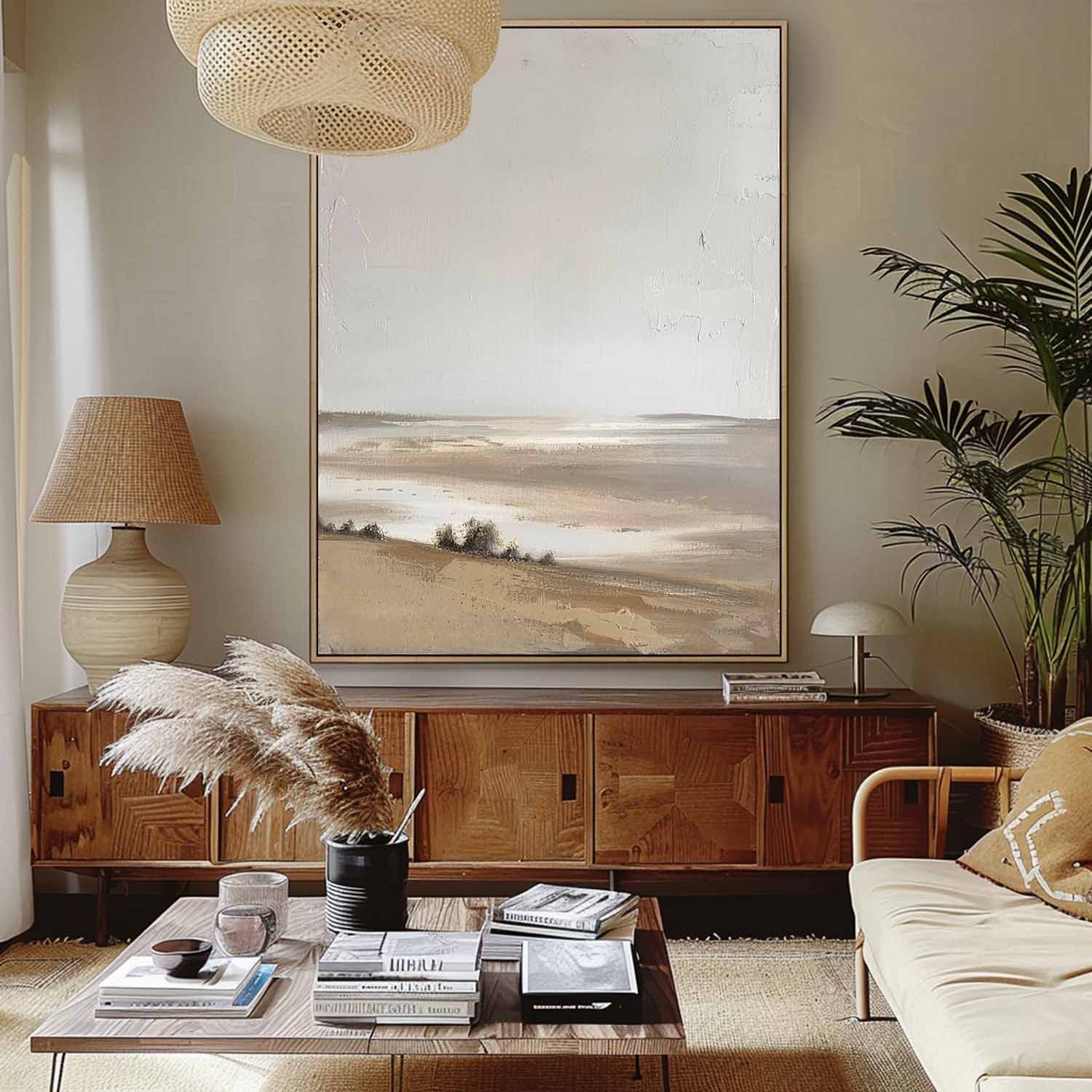 Vintage River Landscape Wall Art Vintage Stream Oil Painting Vintage Landscape Painting