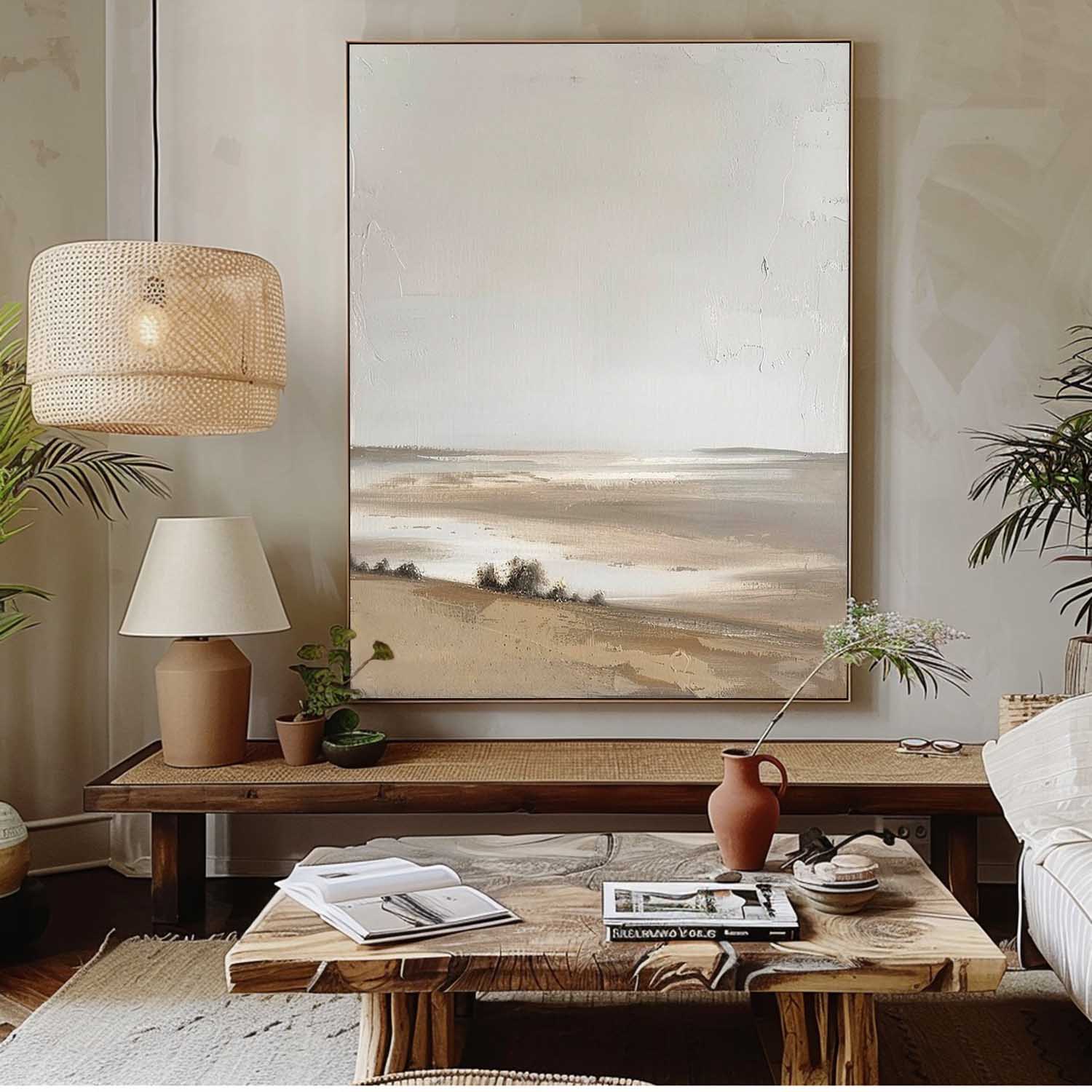 Vintage River Landscape Wall Art Vintage Stream Oil Painting Vintage Landscape Painting