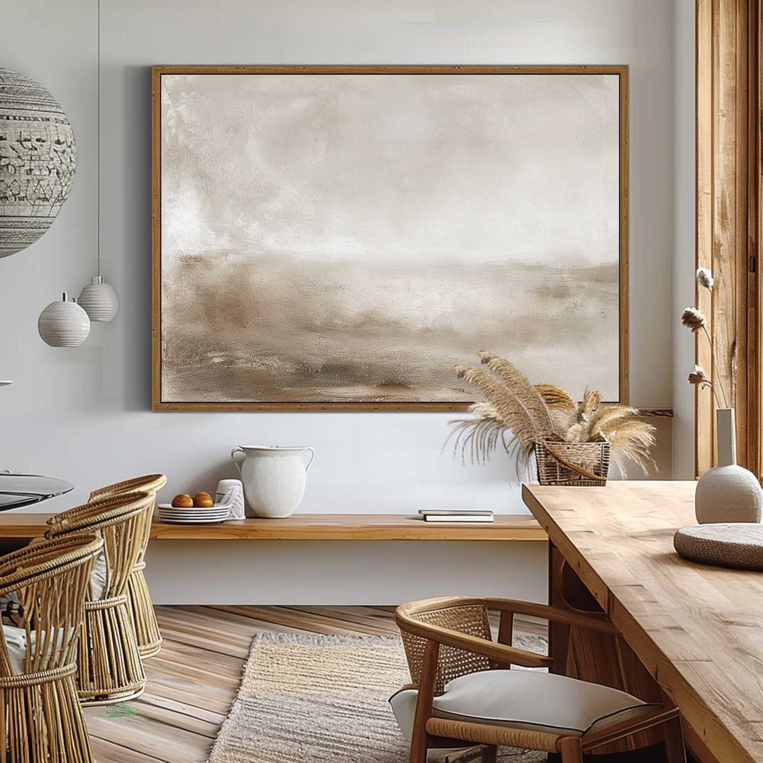 Vintage Landscape Painting Country Oil Painting Large Minimalist Country Abstract Painting