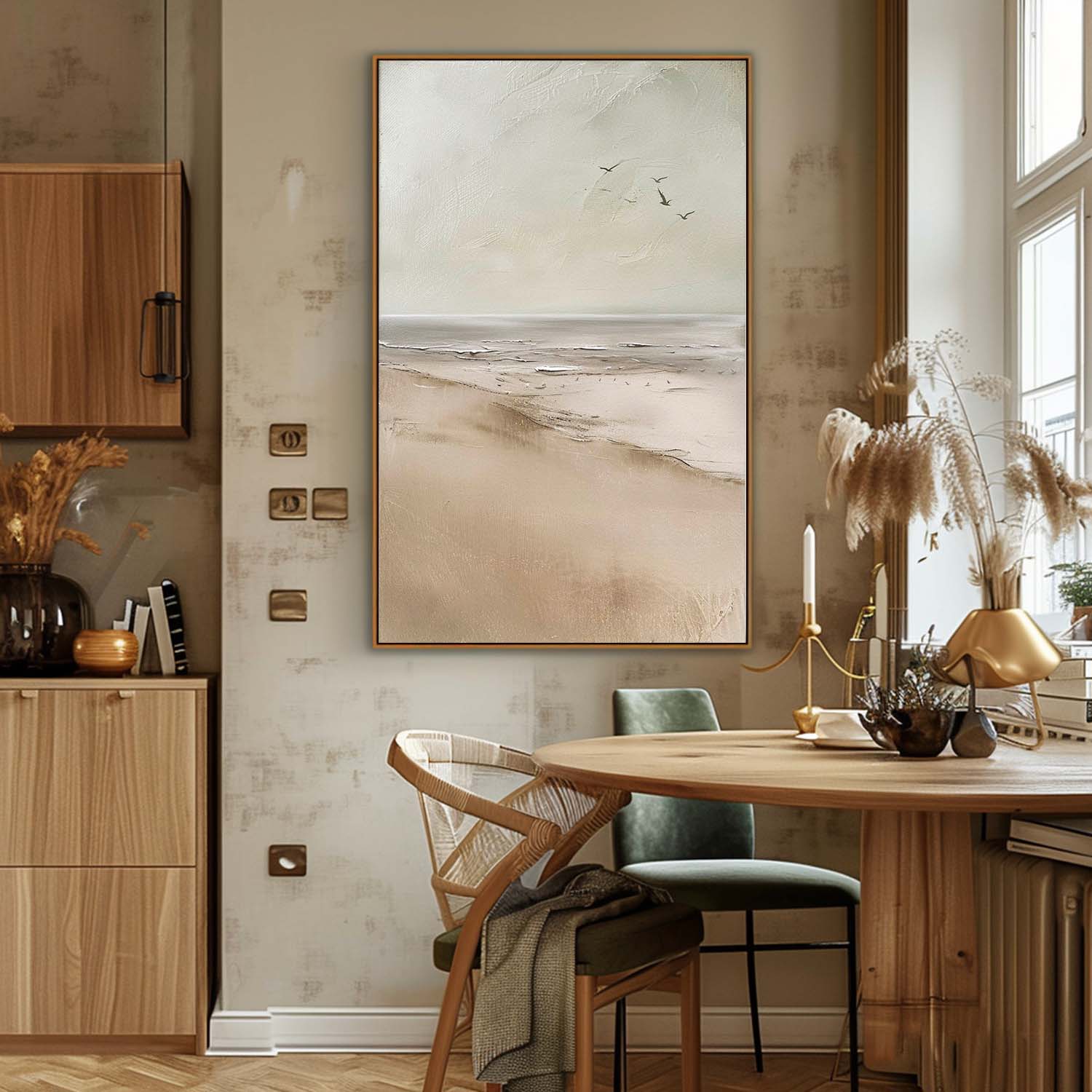 Vintage Coastal Beach Wall Art Coastal Seascape Painting Vintage Summer Beach Wall Art