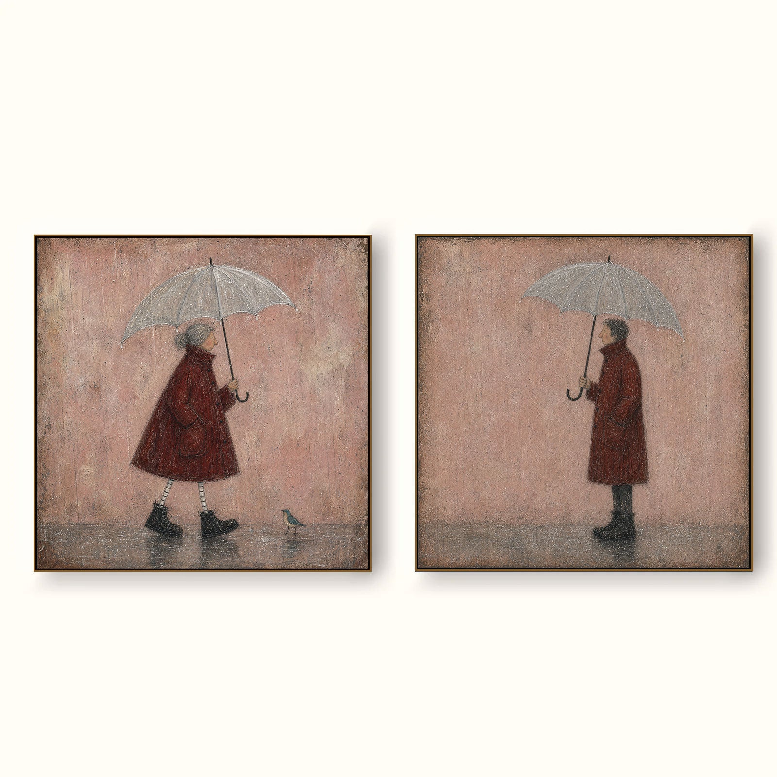 Romantic Vintage Couple Painting Set For Modern Home Entryway And Bedroom Decor