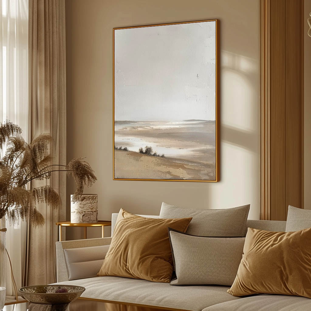 Vintage River Landscape Wall Art Vintage Stream Oil Painting Vintage Landscape Painting