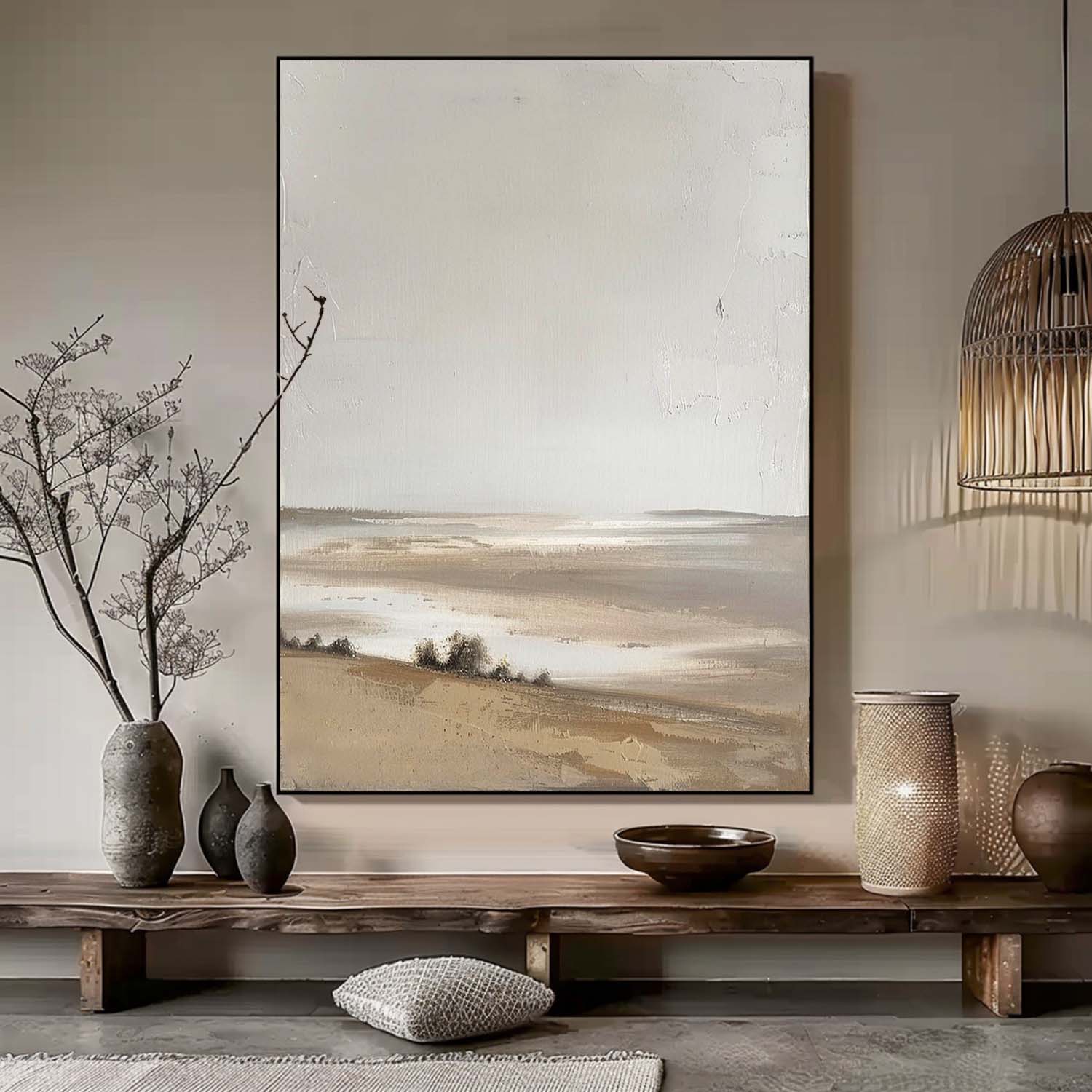 Vintage River Landscape Wall Art Vintage Stream Oil Painting Vintage Landscape Painting