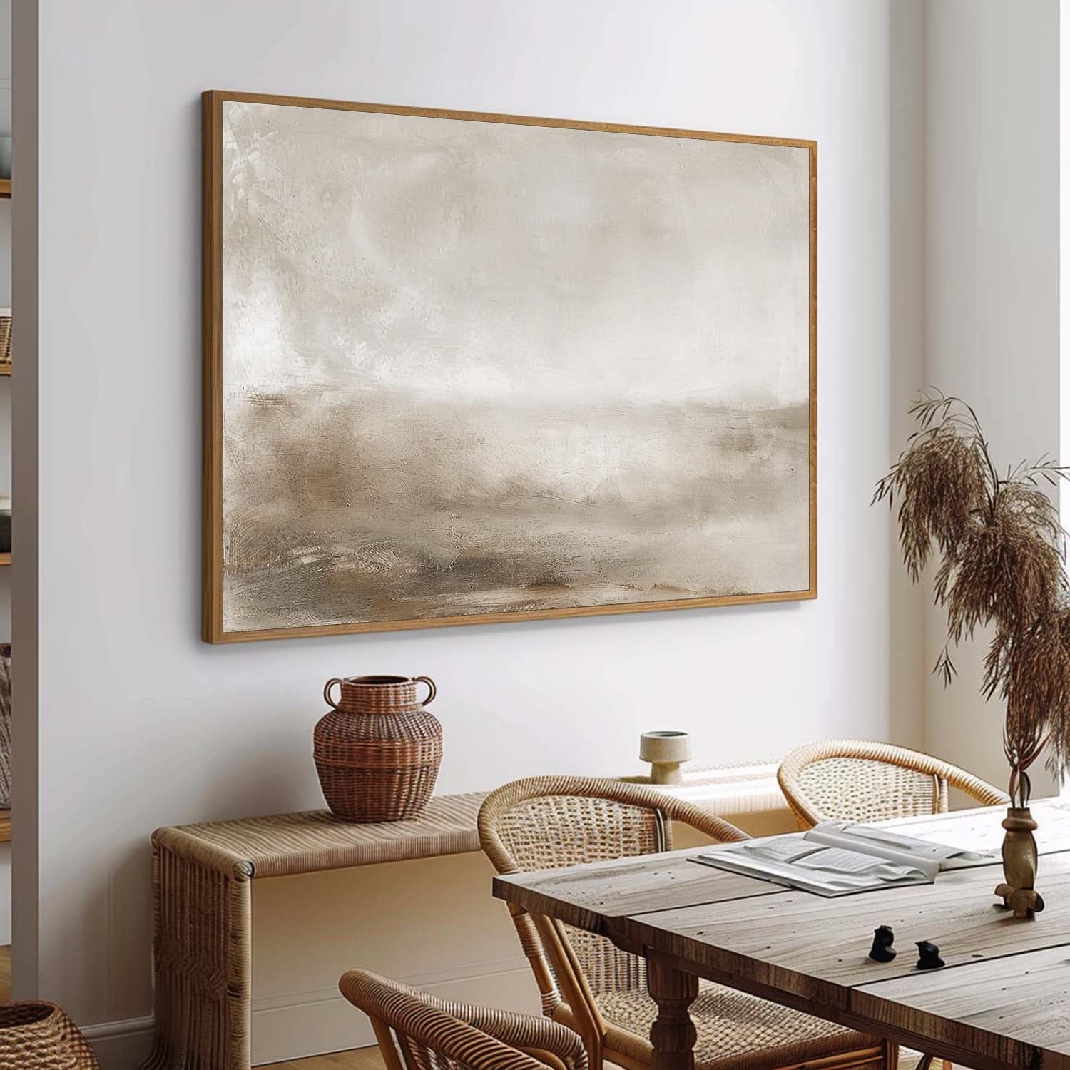 Vintage Landscape Painting Country Oil Painting Large Minimalist Country Abstract Painting