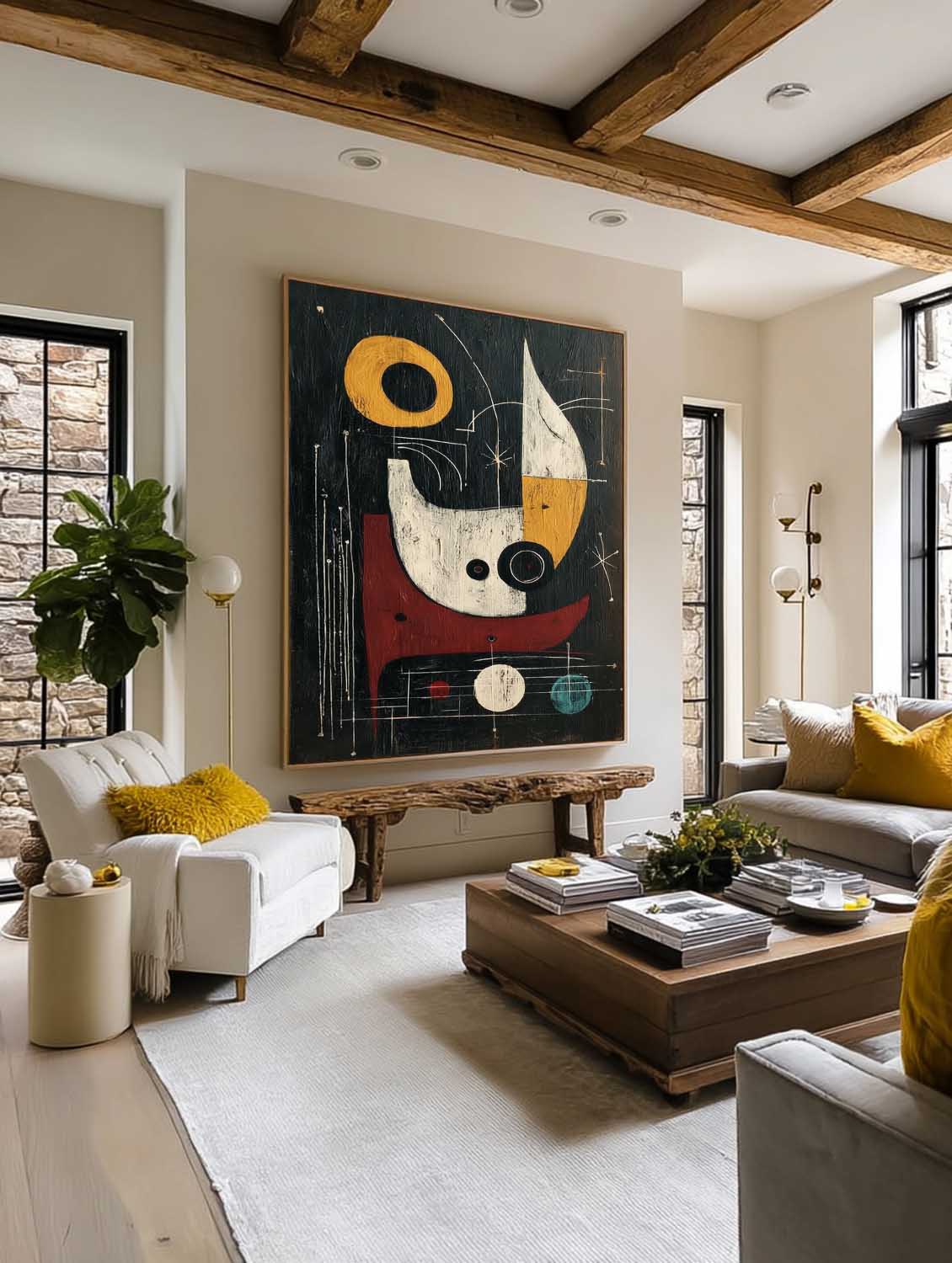 Large Vertical Textured Minimalist Abstract Painting Original Hand Painted Heavy Impasto Canvas Art