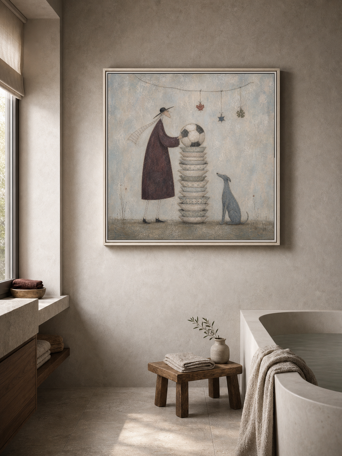 2026 World Cup Soccer Wall Art With Gentleman And Greyhound
