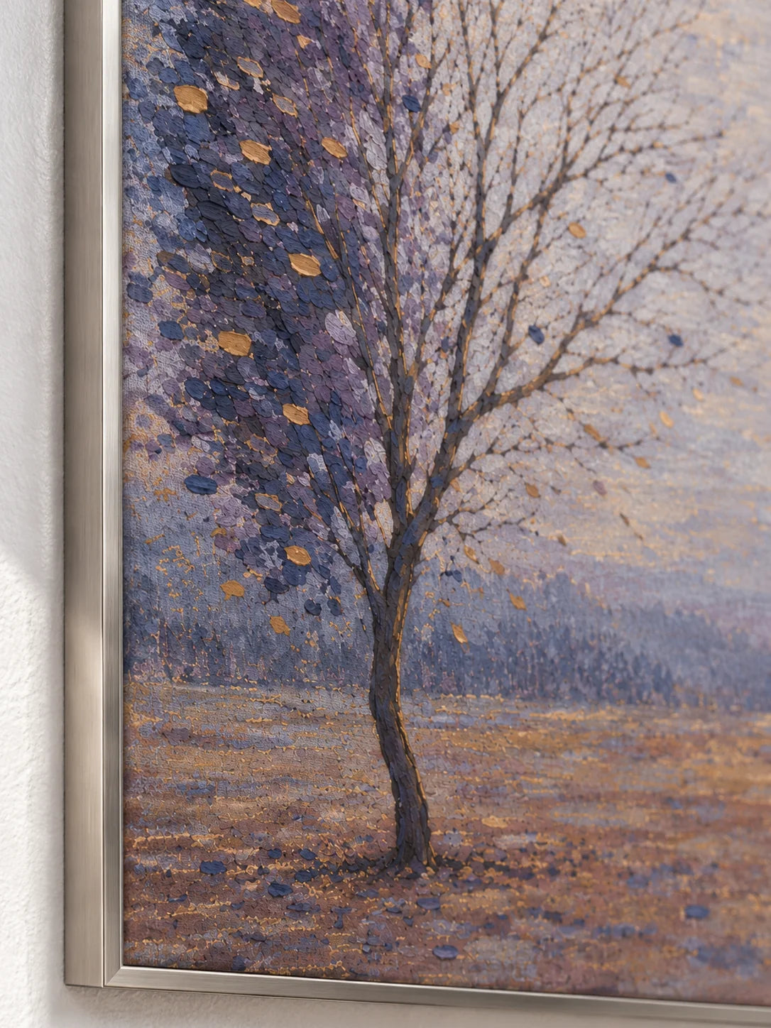 Hand Painted Moon And Tree Wall Art Large Modern Country Landscape Artwork Canvas