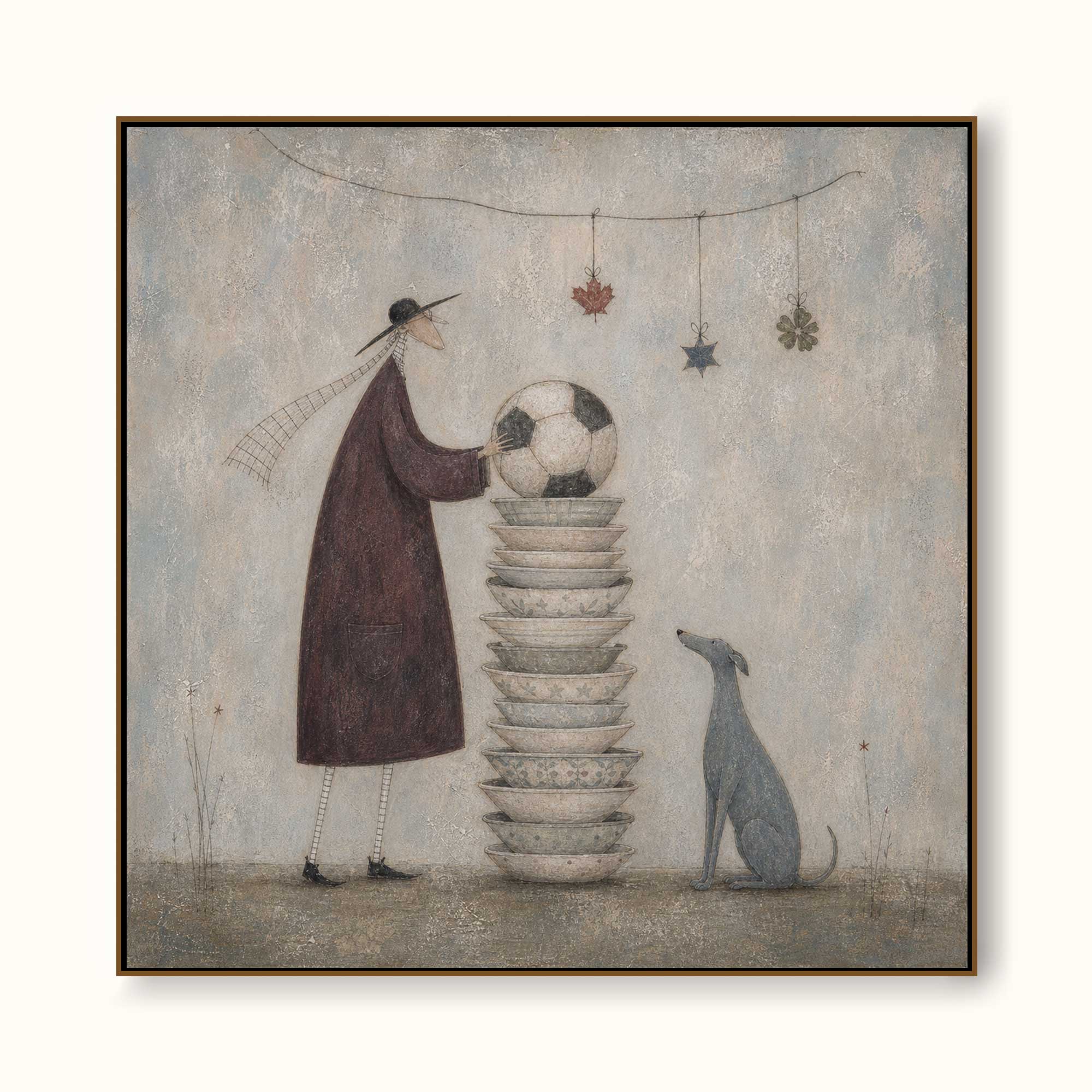 2026 World Cup Soccer Wall Art With Gentleman And Greyhound