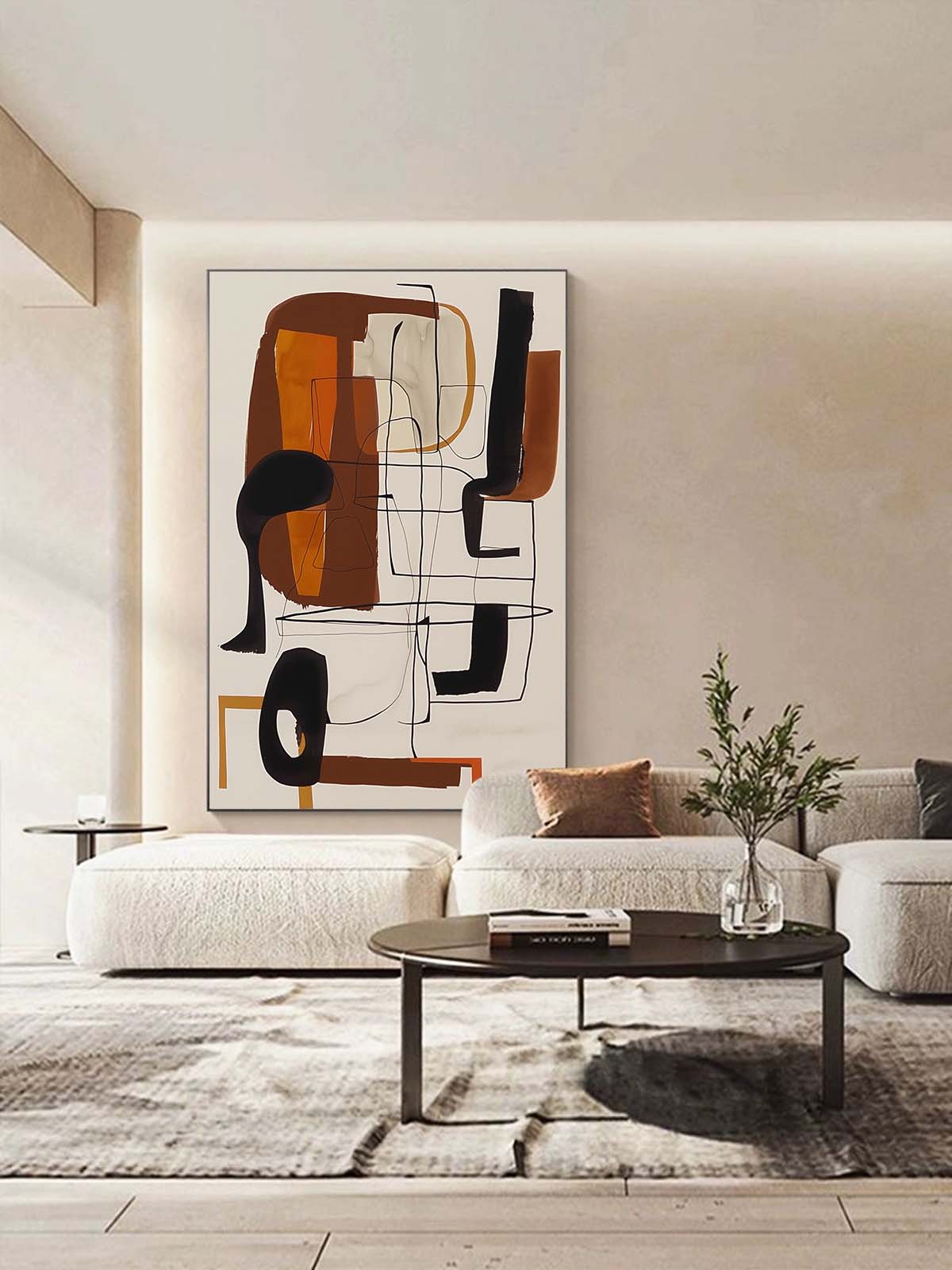 Original Abstract Oil Painting Colorful Hanging Picture Abstract Colorful Minimalist Oil Painting On Canvas