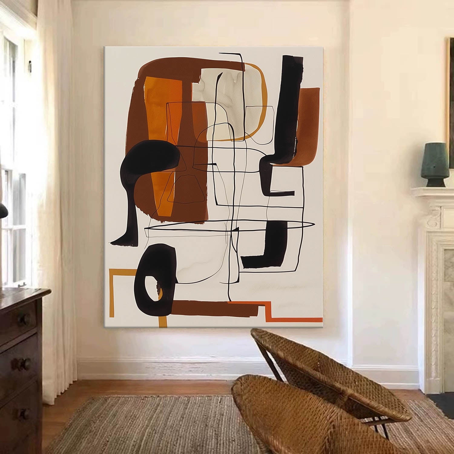 Original Abstract Oil Painting Colorful Hanging Picture Abstract Colorful Minimalist Oil Painting On Canvas
