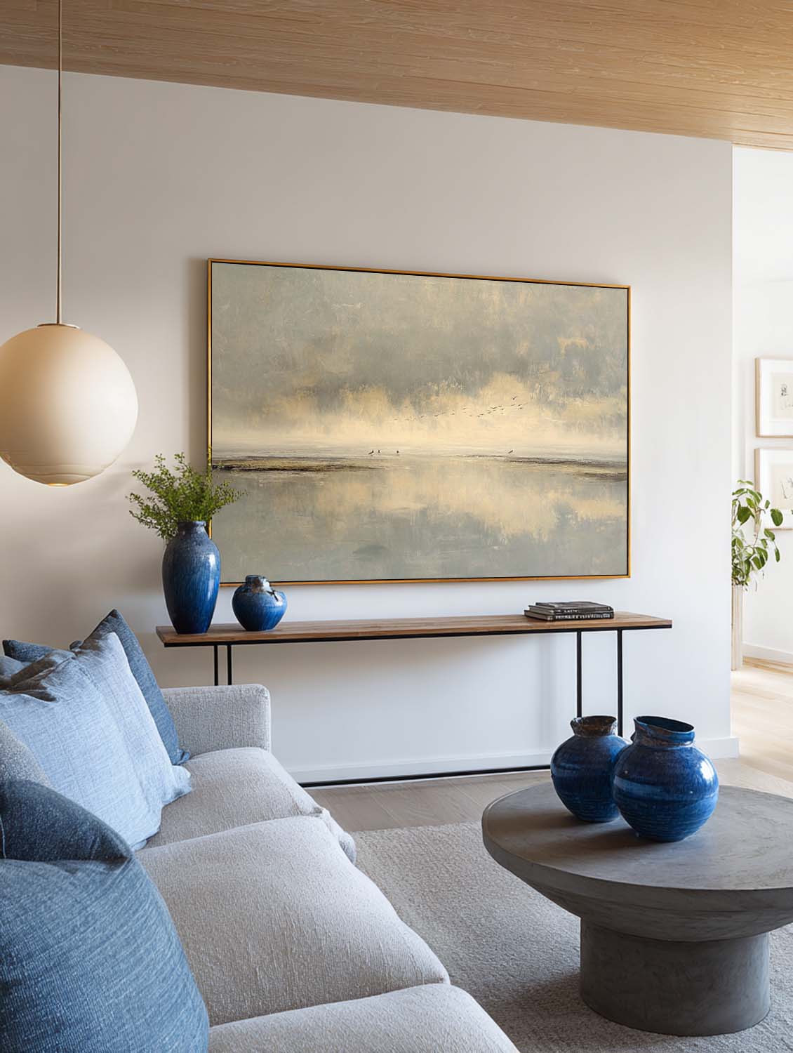 Large Neutral Coastal Oil Painting Textured Handmade Seascape Wall Art In Beige And Gray Original Beige Seascape Painting On Canvas