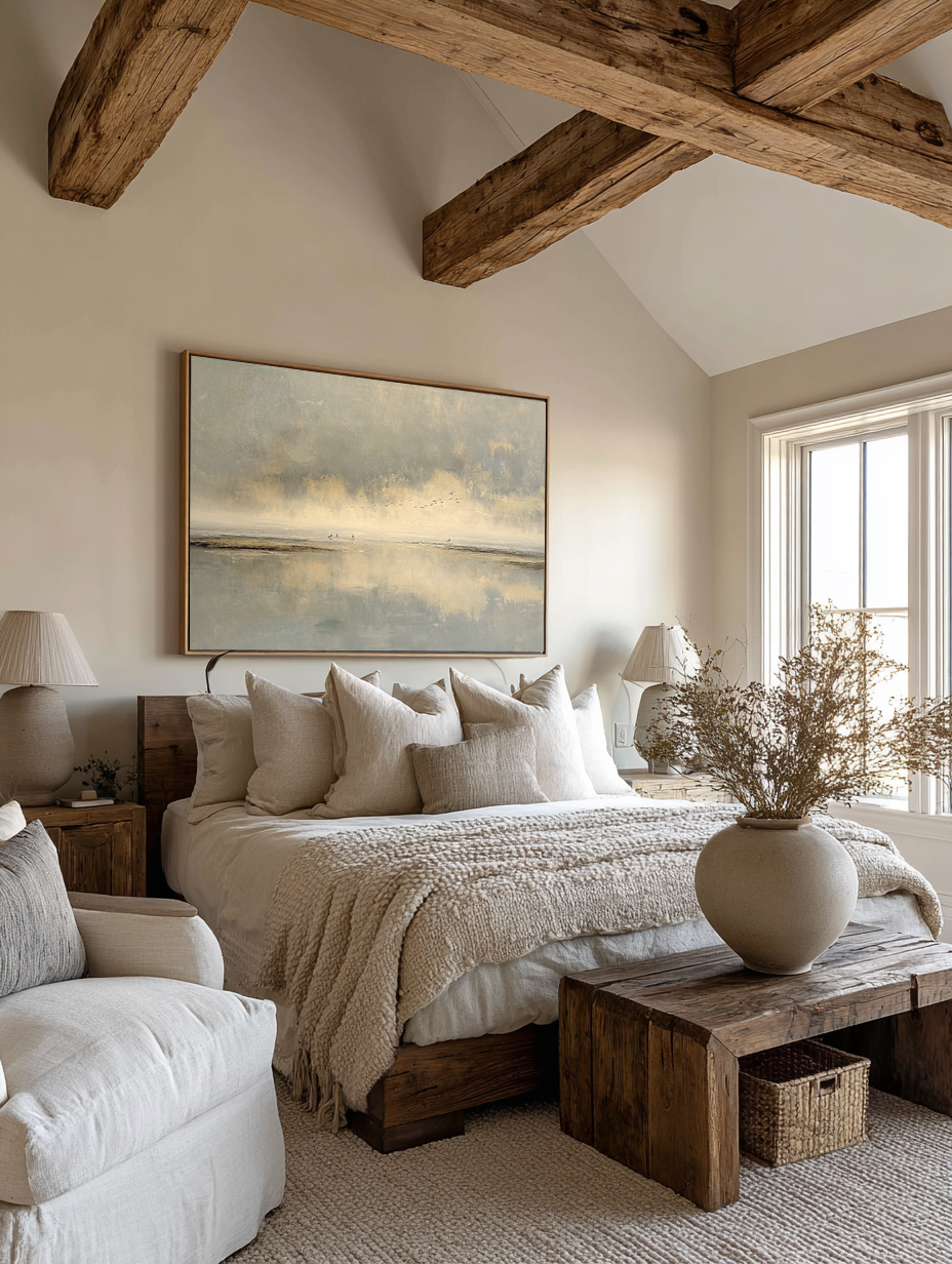 Large Neutral Coastal Oil Painting Textured Handmade Seascape Wall Art In Beige And Gray Original Beige Seascape Painting On Canvas