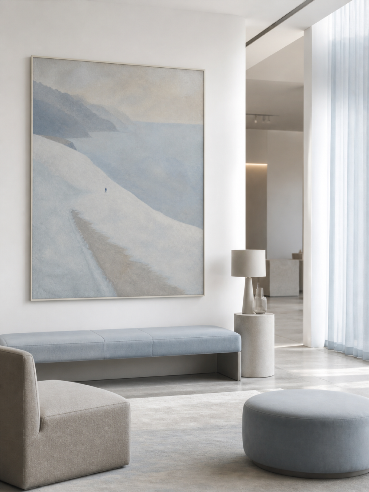 Winter Coastal Wall Art For Modern Living Room And Home Office Decor