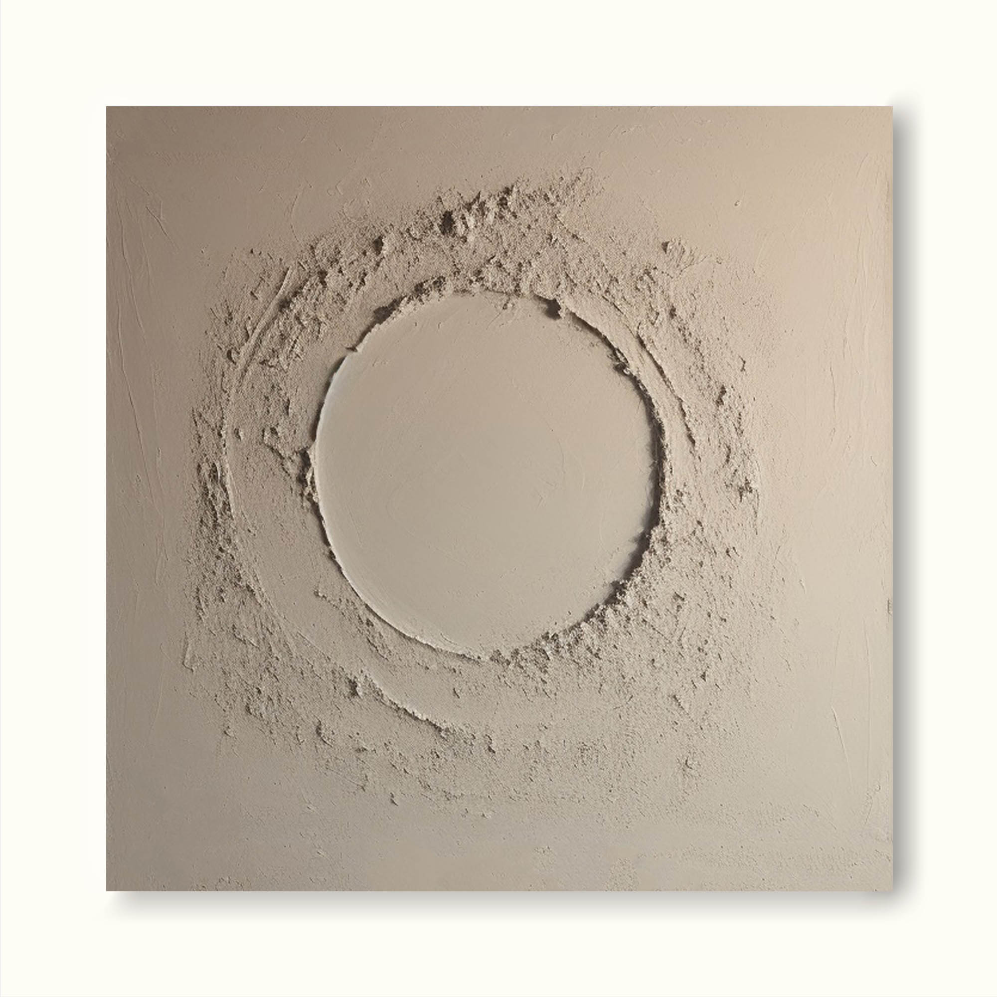 Minimalist Beige Canvas Art Large Abstract Minimalist Painting Geometric Art Wall Art