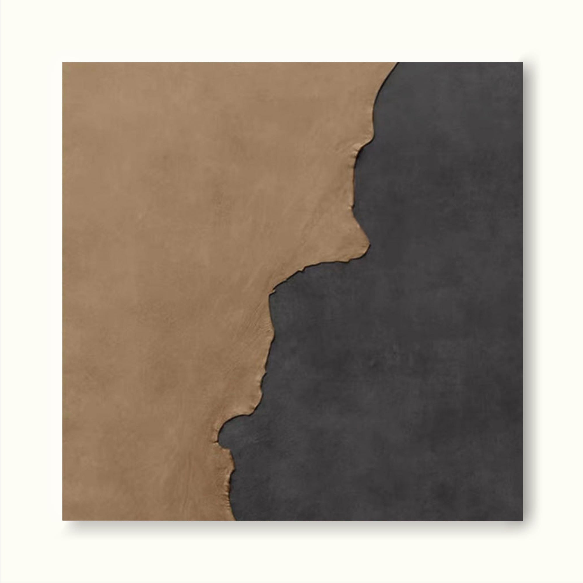 Original Black Brown Minimalist Wall Art Black Brown Abstract Wall Art Large Beige Textured Wall Art