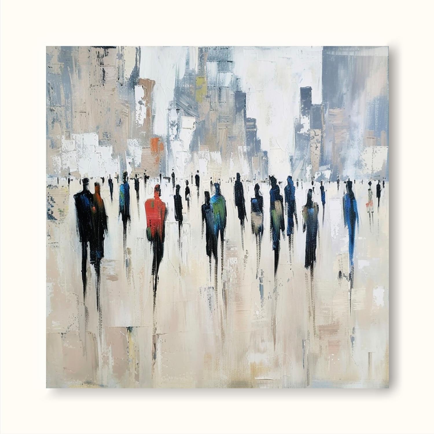 Retro Black And Beige Abstract Wall Art Neutral Original Wabi Sabi Wall Decor Minimalist Neutral Handmade Wall Decor