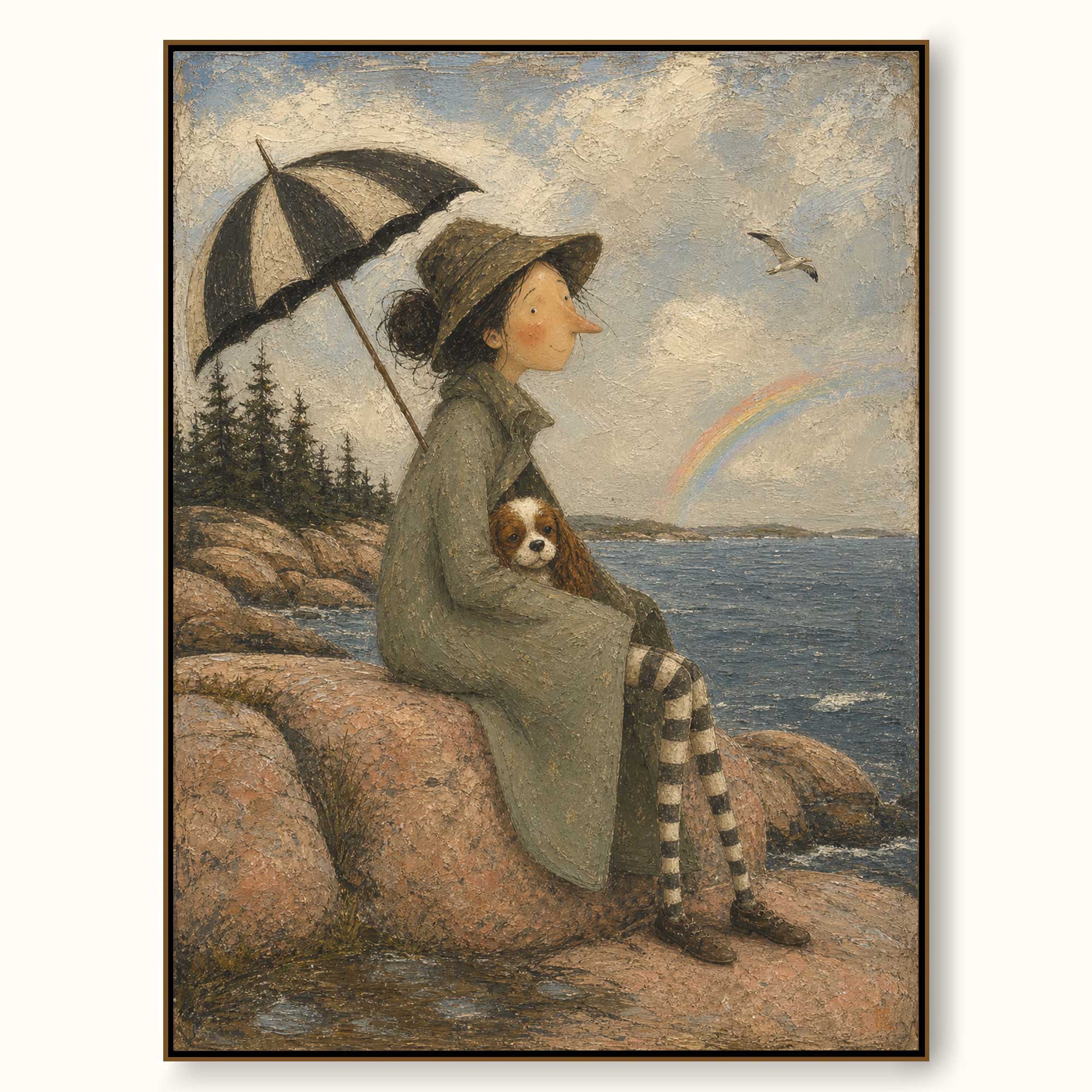 Vintage Acadia National Park Pet Travel Art Vintage Coastal Wall Art