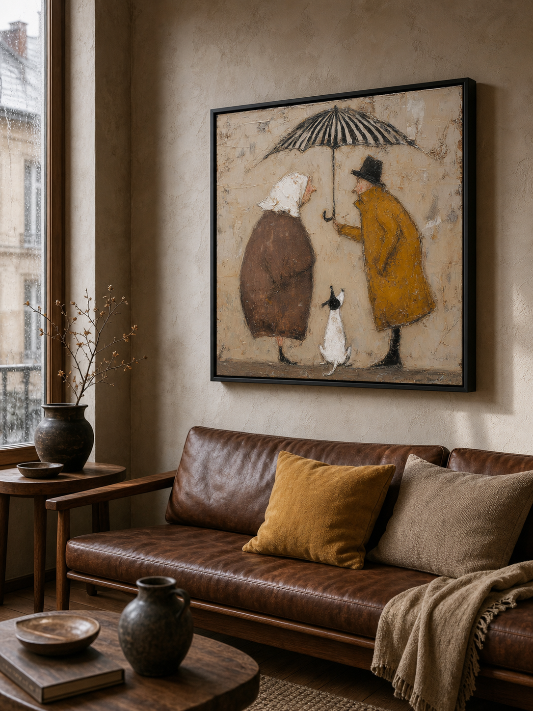 Handmade Original Minimalist People Oil Painting Large Figures Canvas Art Vintage Minimalist People Artwork